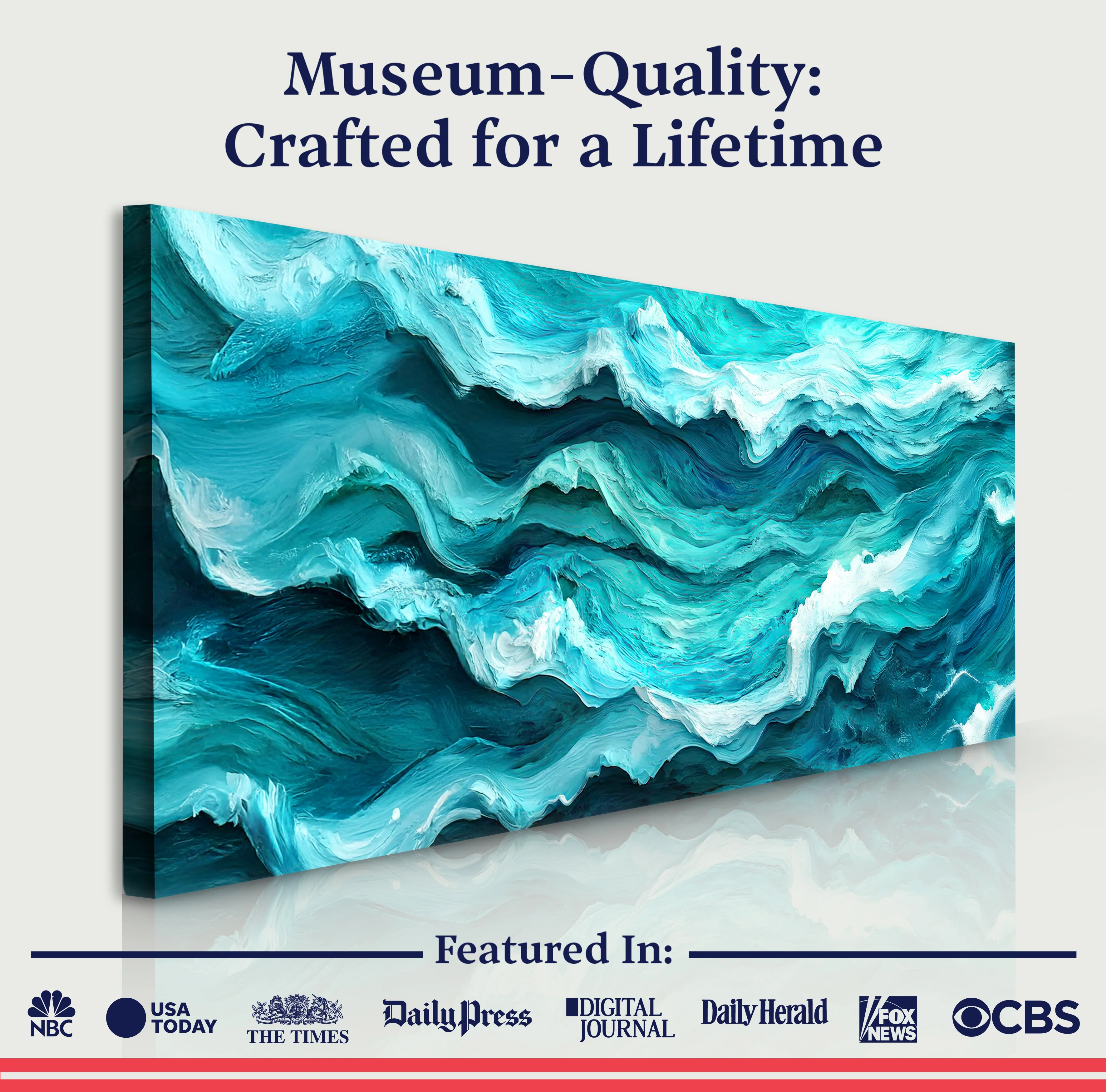 Blue Ocean Coastal Wall Art III - Image 6