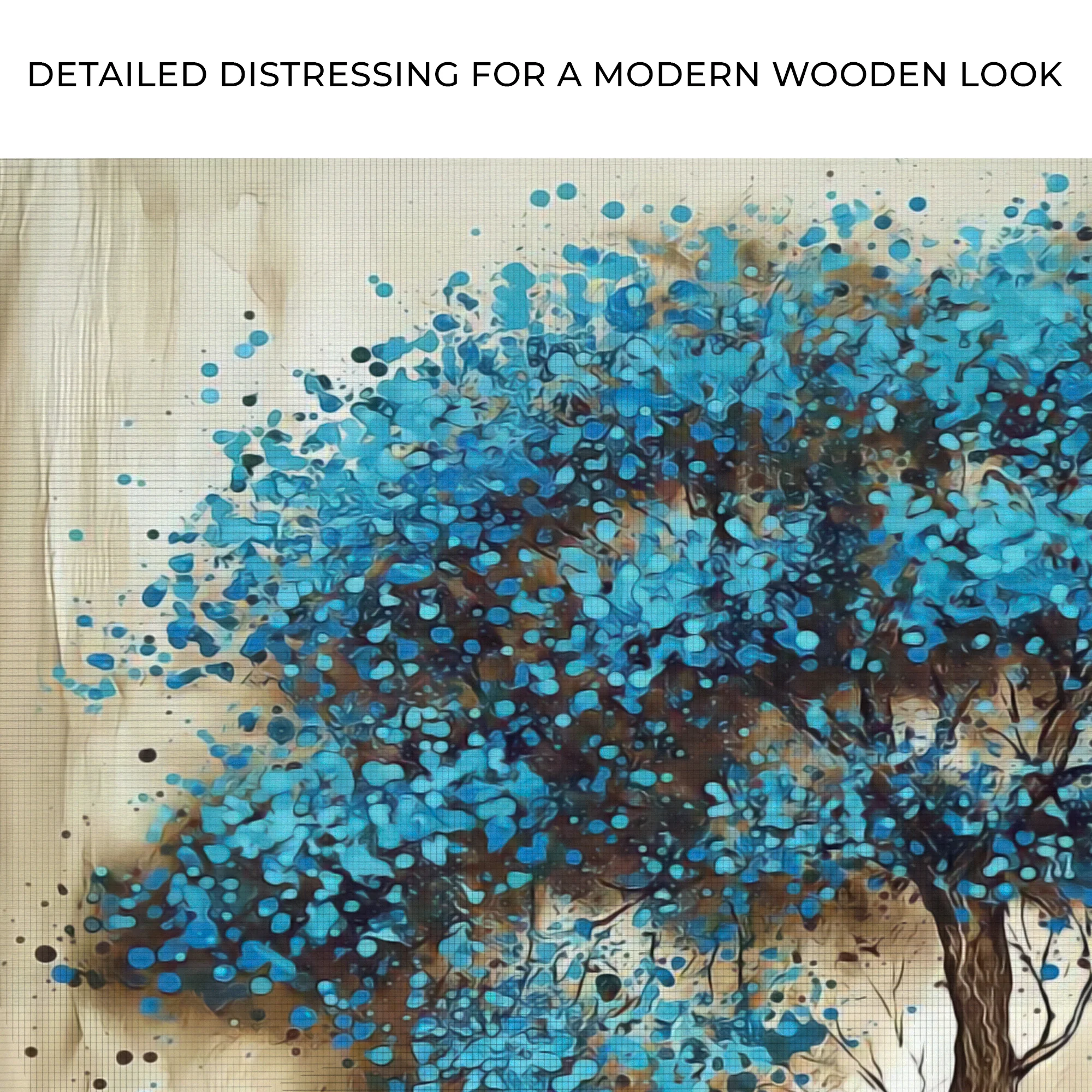 Blue Tree Canvas Wall Art - Image 4