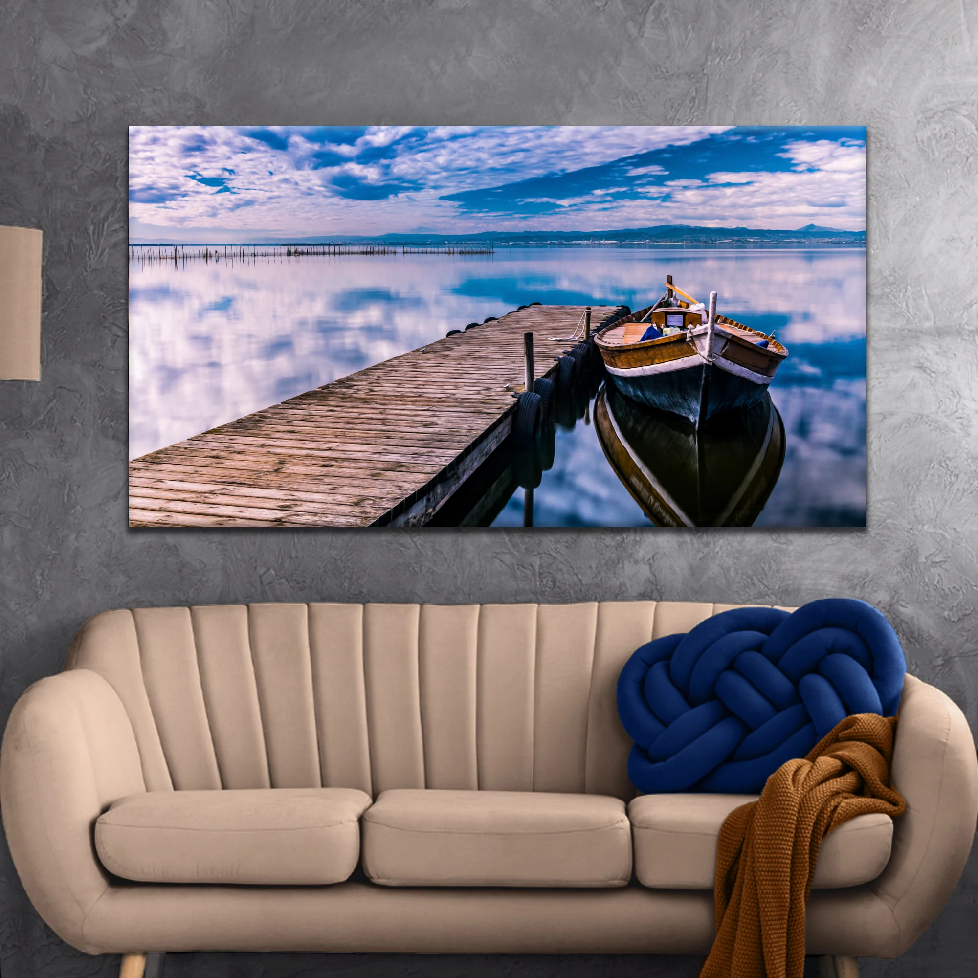 Boat Seascape Canvas Wall Art - Image 3