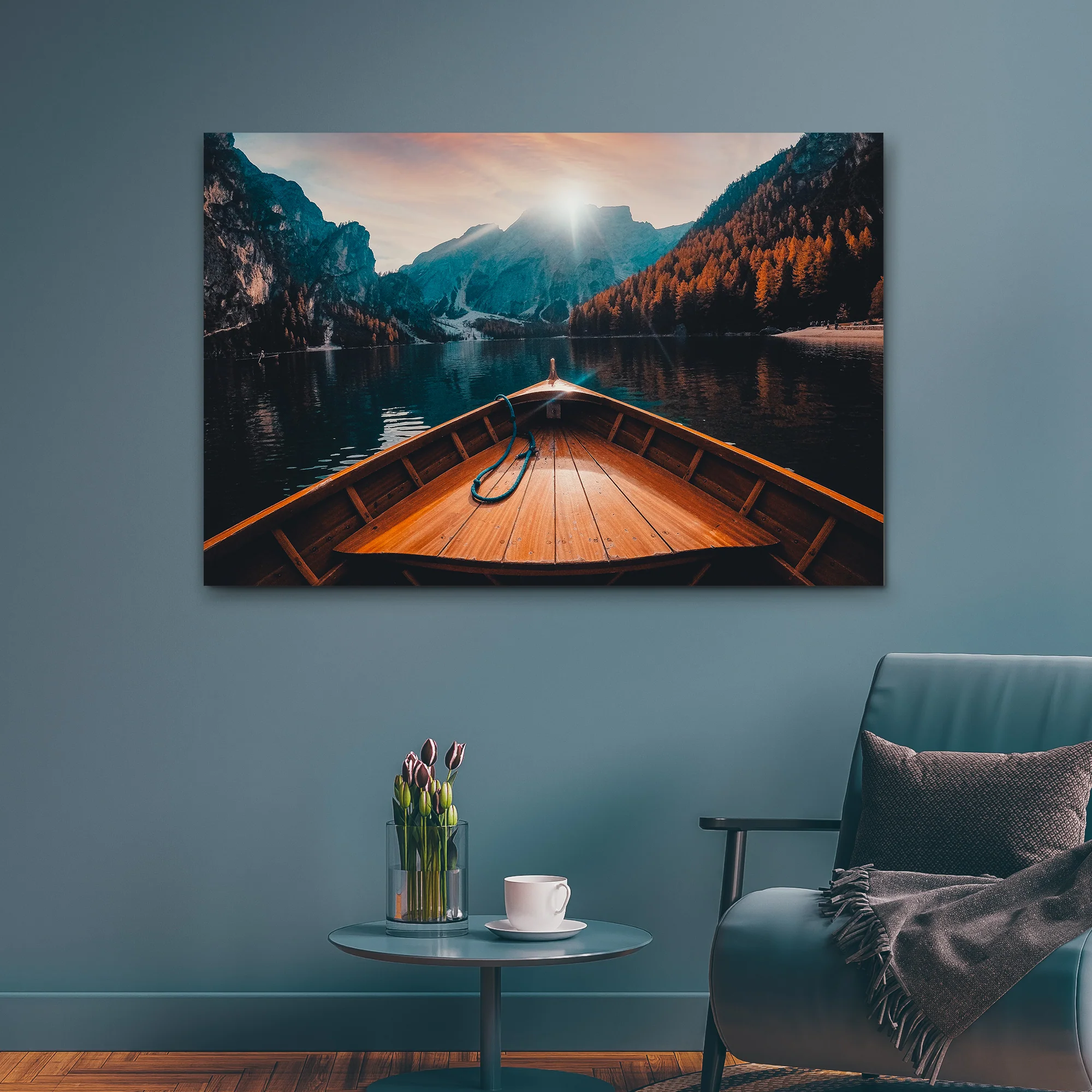 Boat View Canvas Wall Art - Image 3