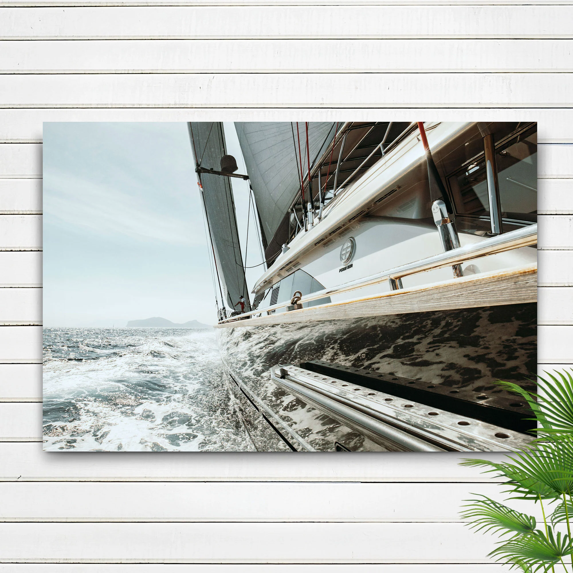 Boat Yacht Sailing Canvas Wall Art - Image 3