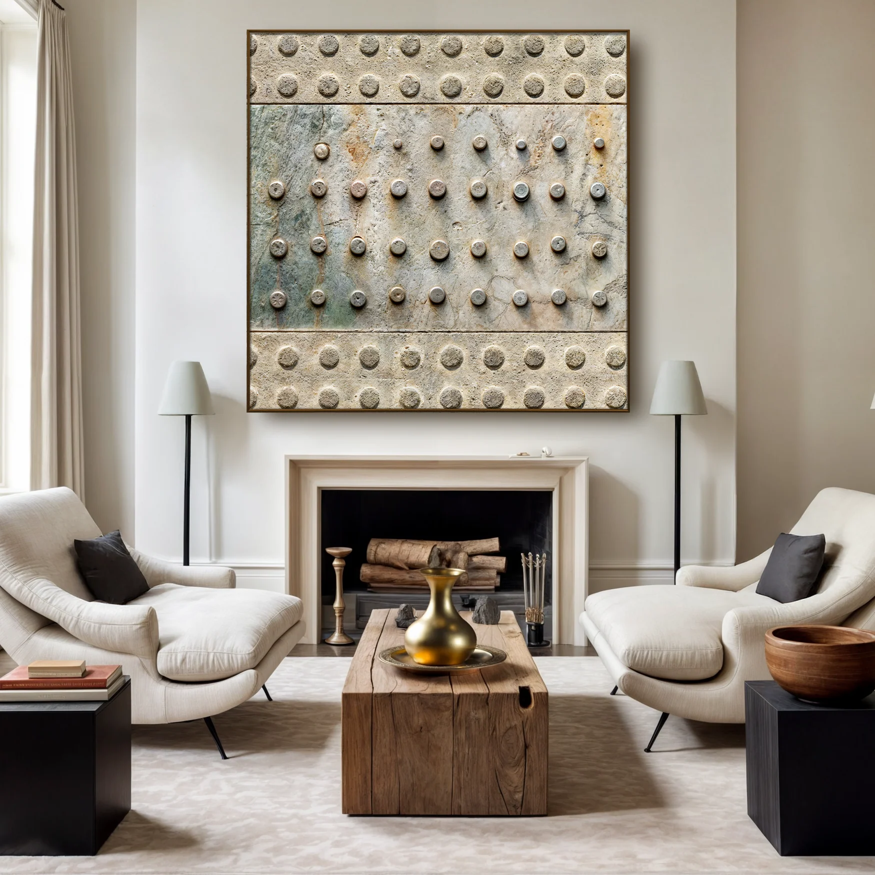 Brown Minimalist Abstract Wall Art - Image 2