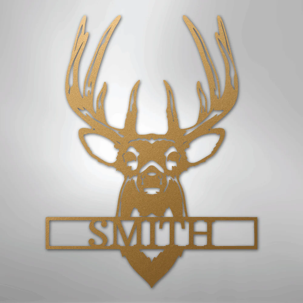 Buck Mount Monogram - Steel Sign - Image 7