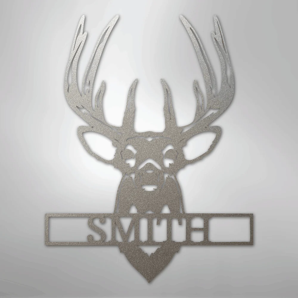 Buck Mount Monogram - Steel Sign - Image 8