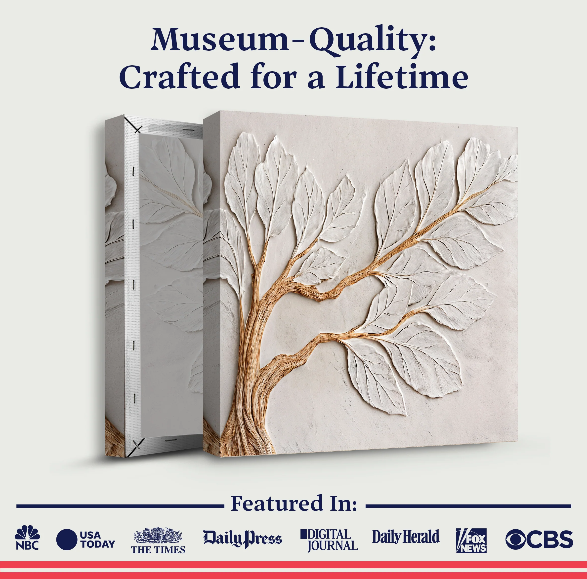 Calm In Ivory Clay Wall Art - Image 6