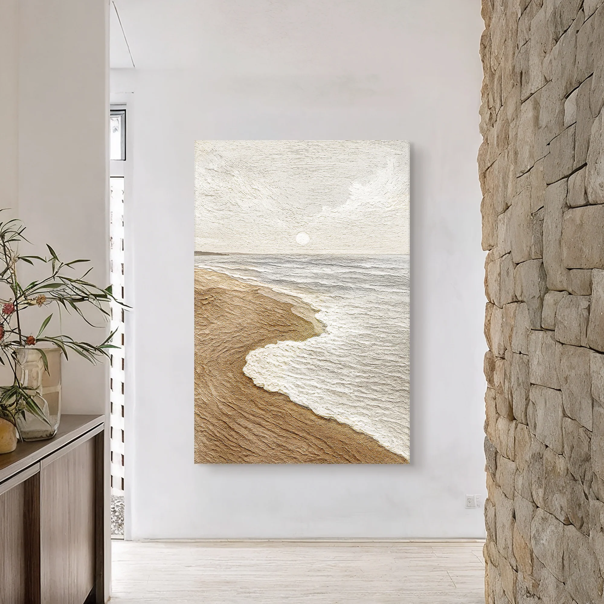 Calm Shoreline Abstract Wall Art - Image 3