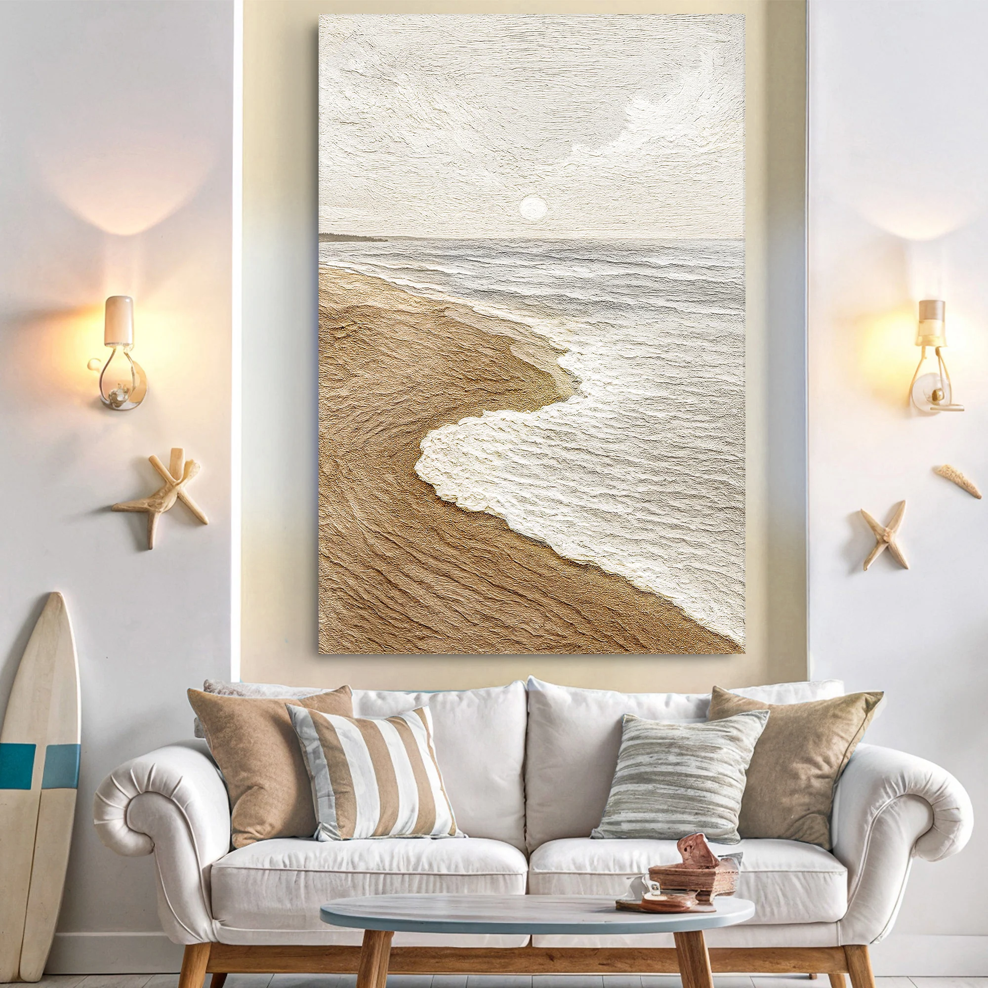 Calm Shoreline Abstract Wall Art - Image 4