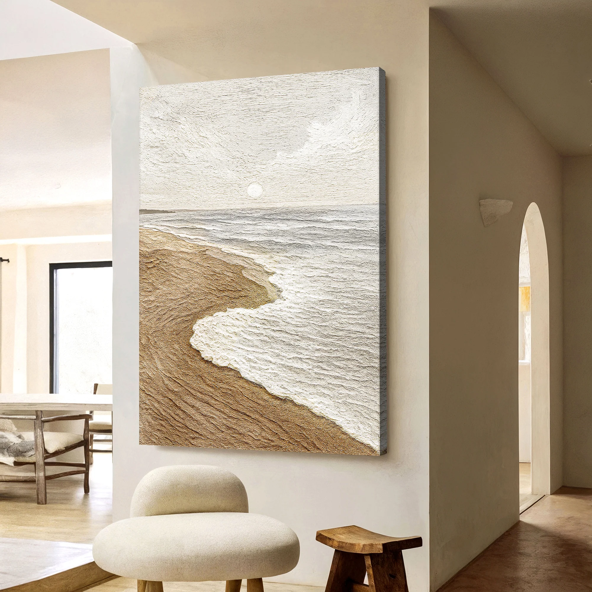 Calm Shoreline Abstract Wall Art - Image 5