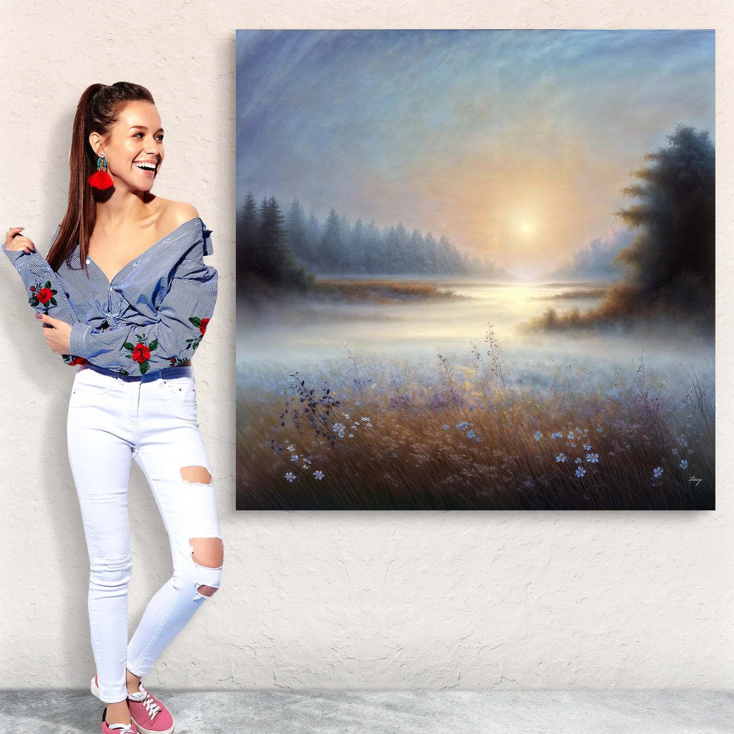 Canvas Print: Misty Serenade - Image 5