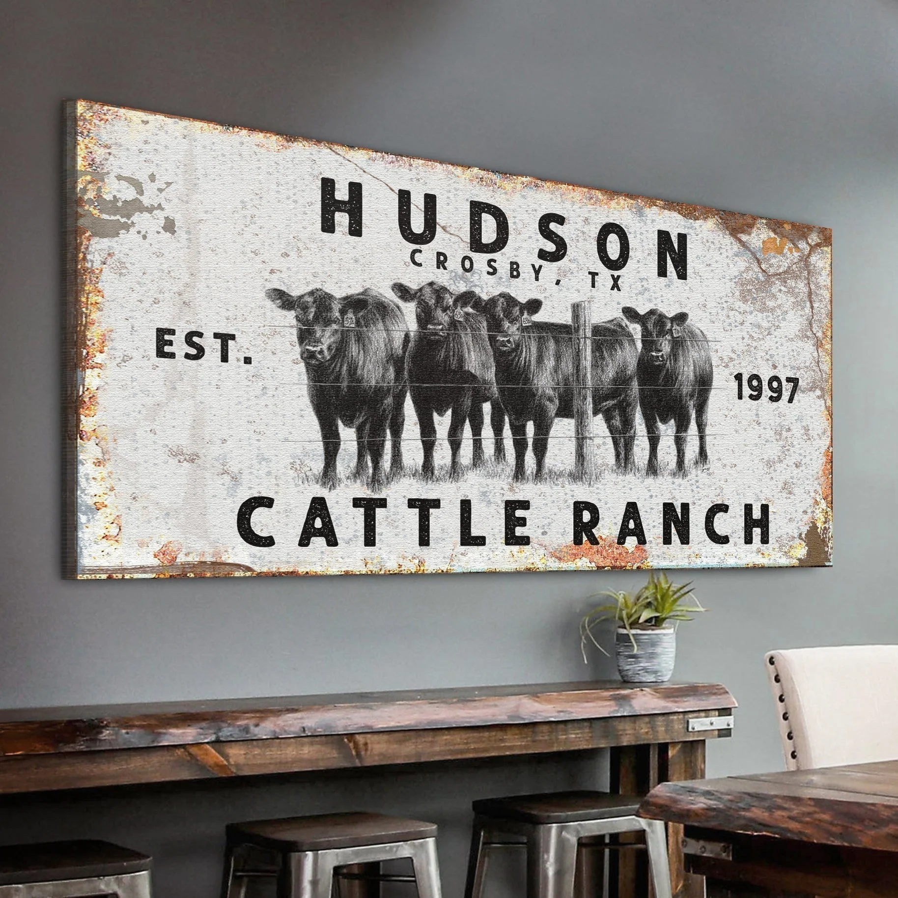 Cattle Ranch Rustic Sign - Image 2