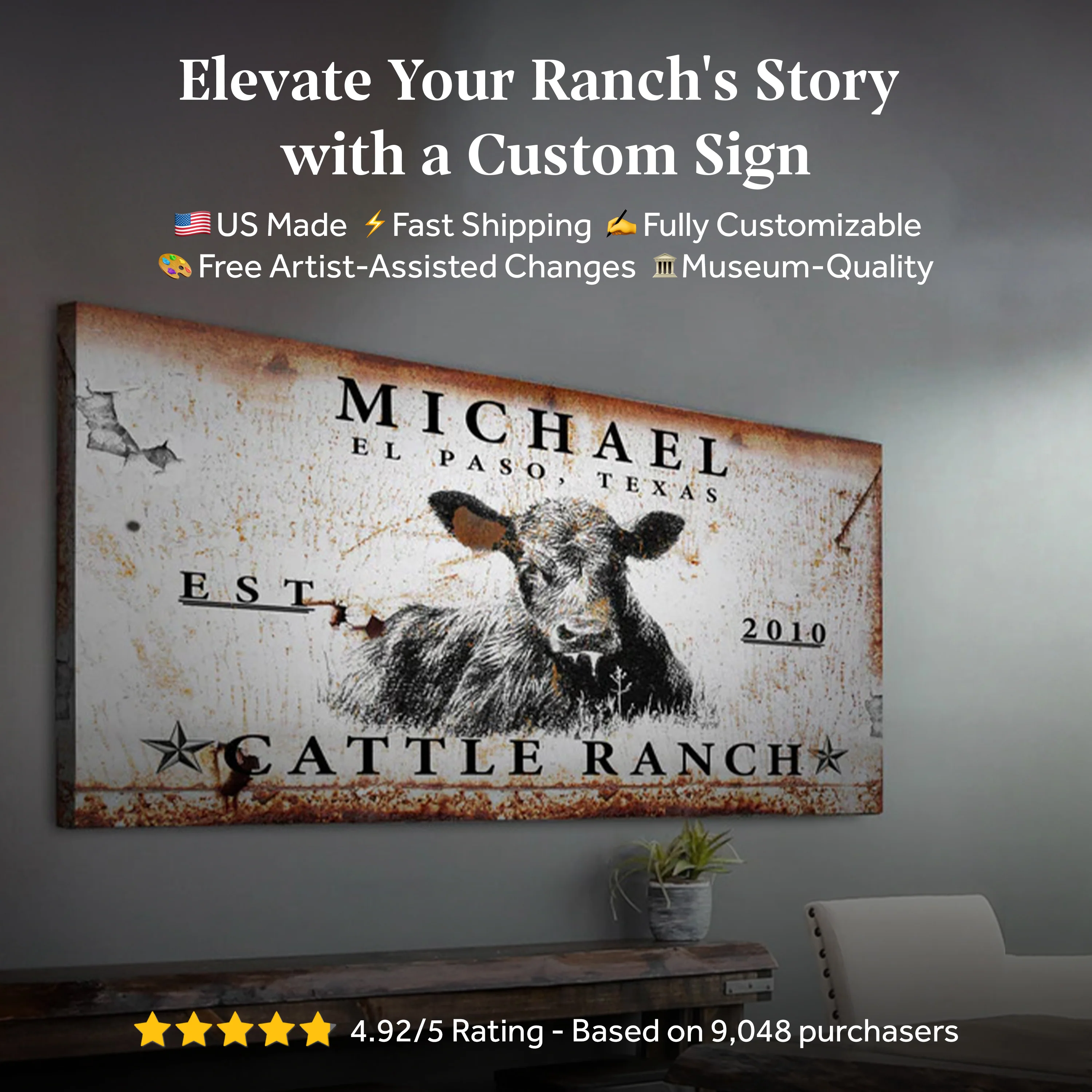 Cattle Ranch Sign X - Image 3
