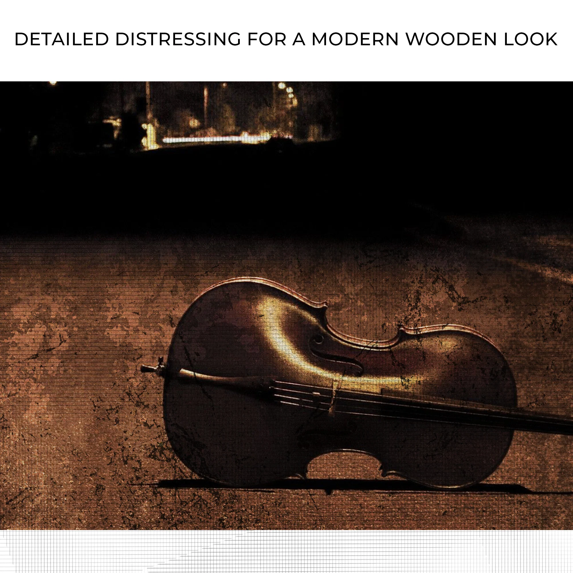 Cello Rustic Canvas Wall Art - Image 4