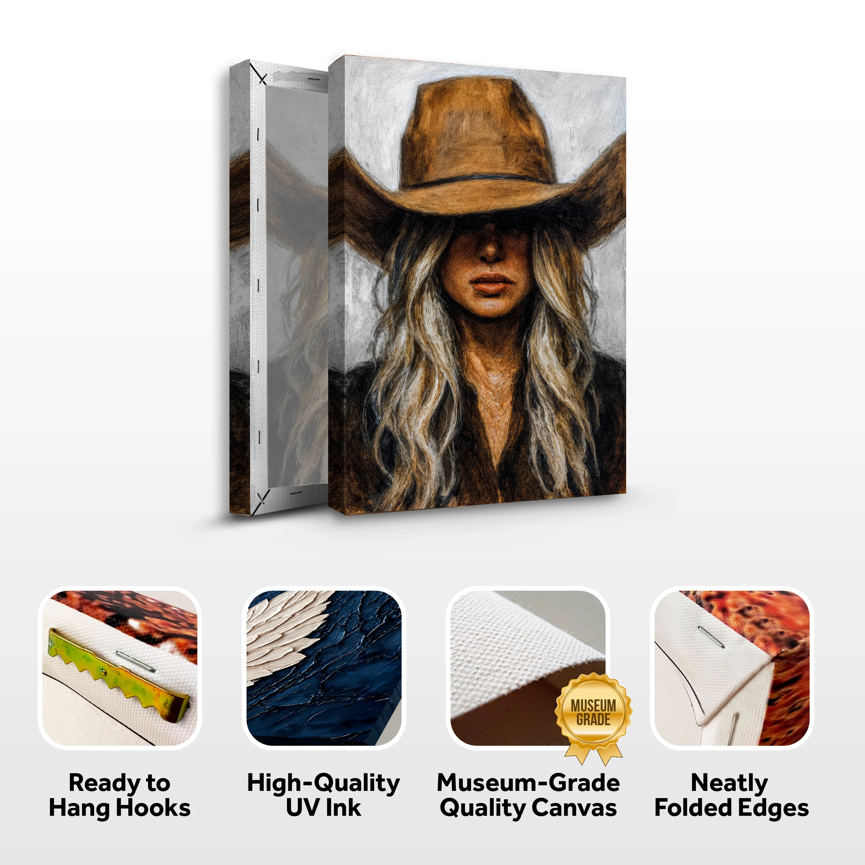 Chic Cowgirl Portrait Wall Art - Image 8