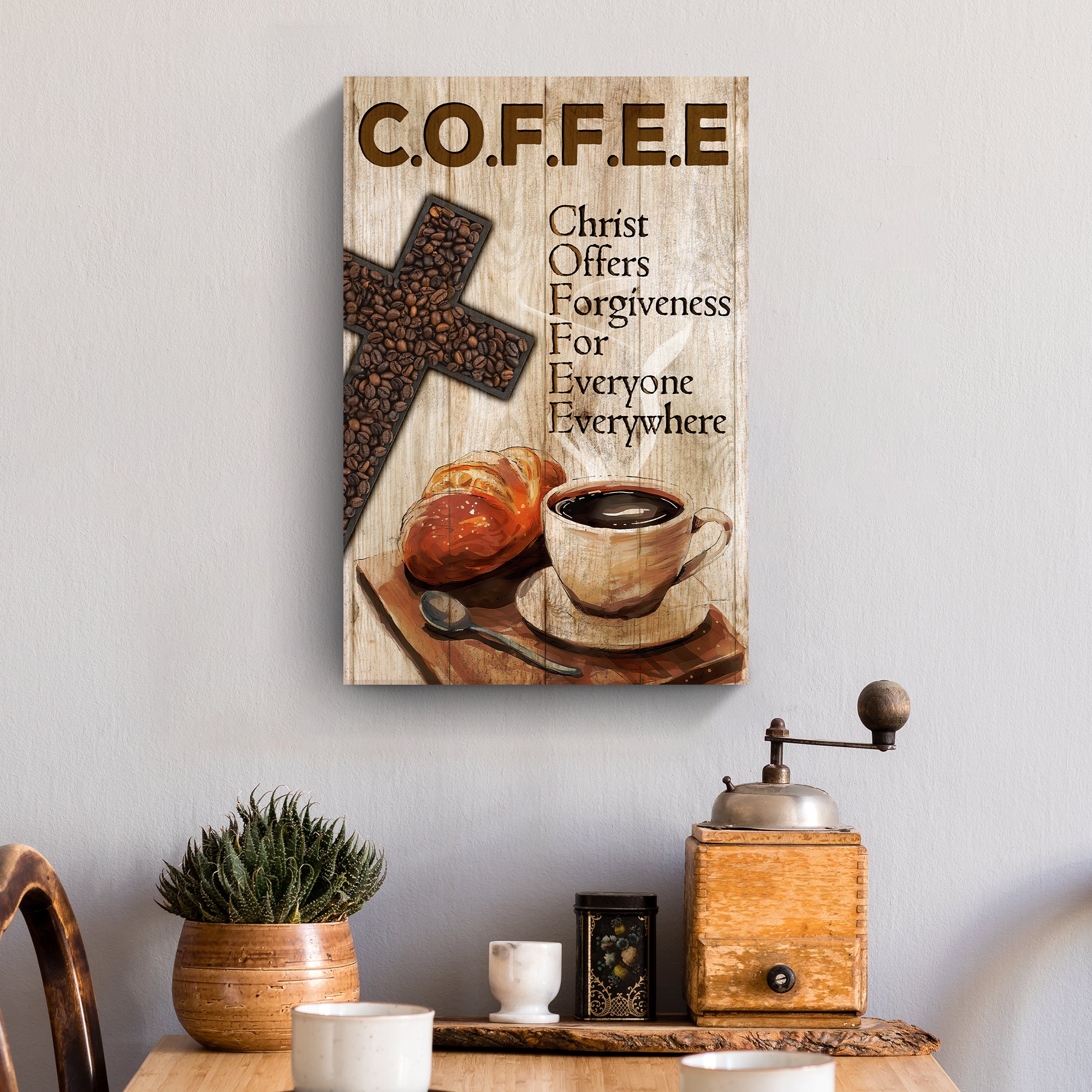 Christ And Coffee Faith Sign II - Image 2