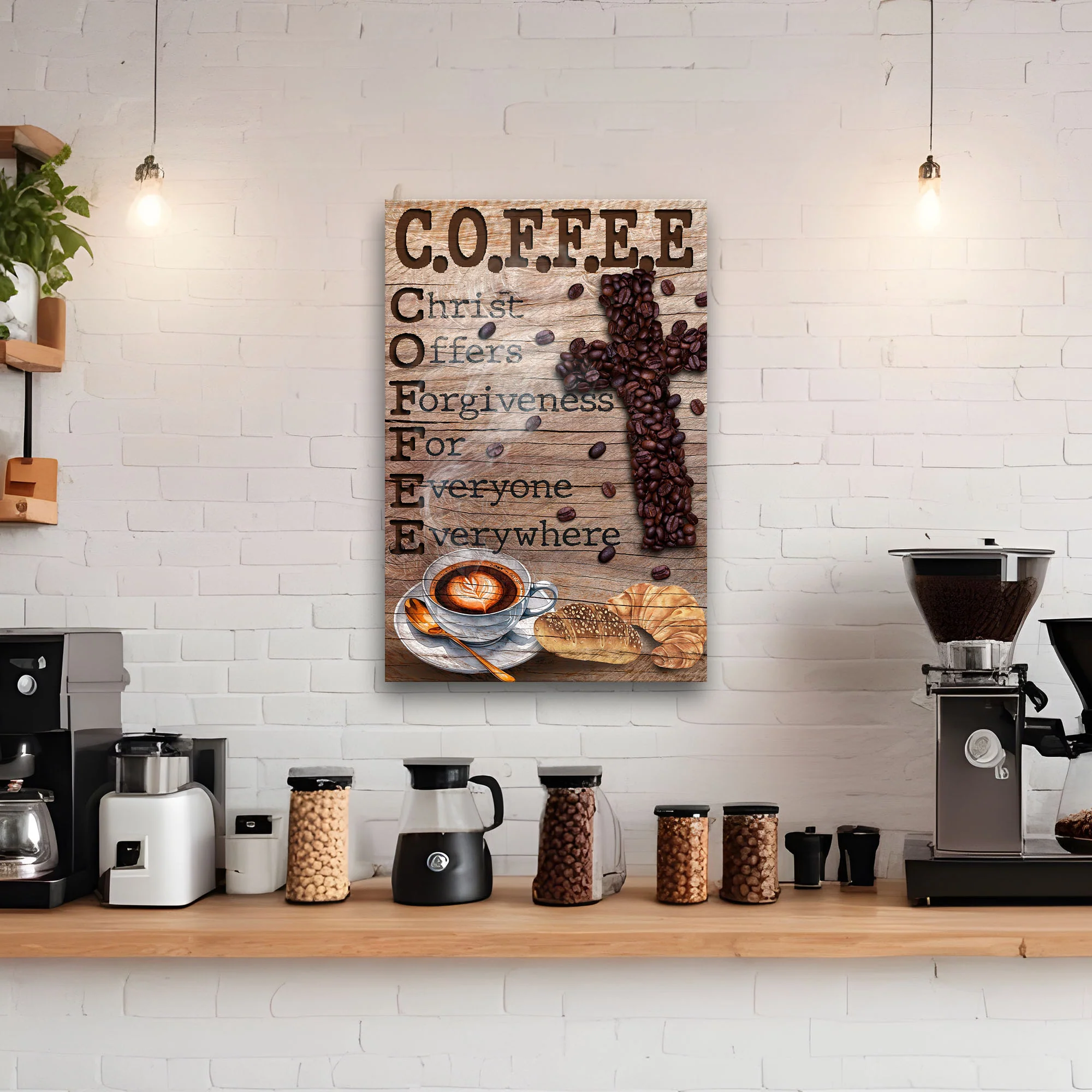 Christ And Coffee Faith Sign III - Image 2