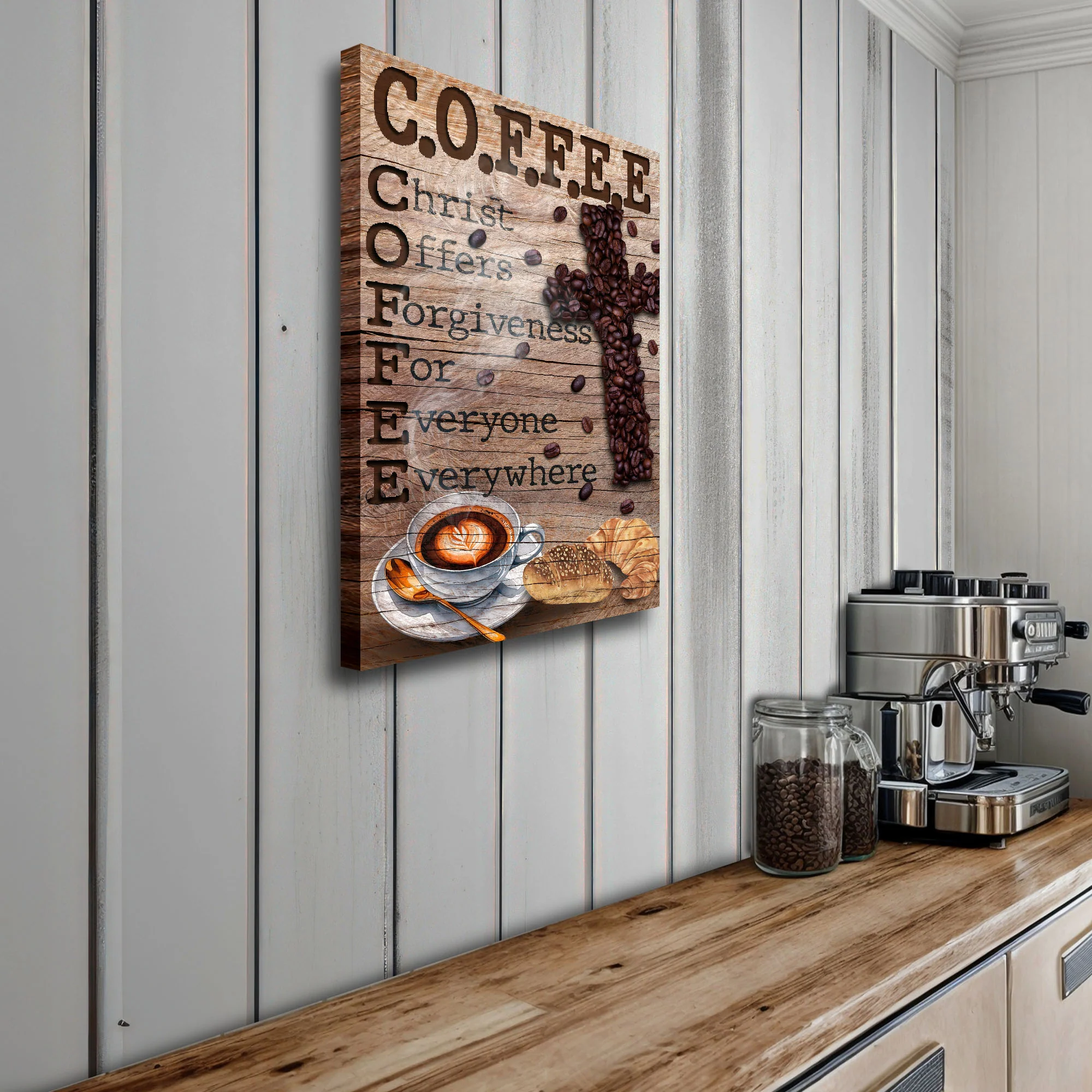 Christ And Coffee Faith Sign III - Image 3