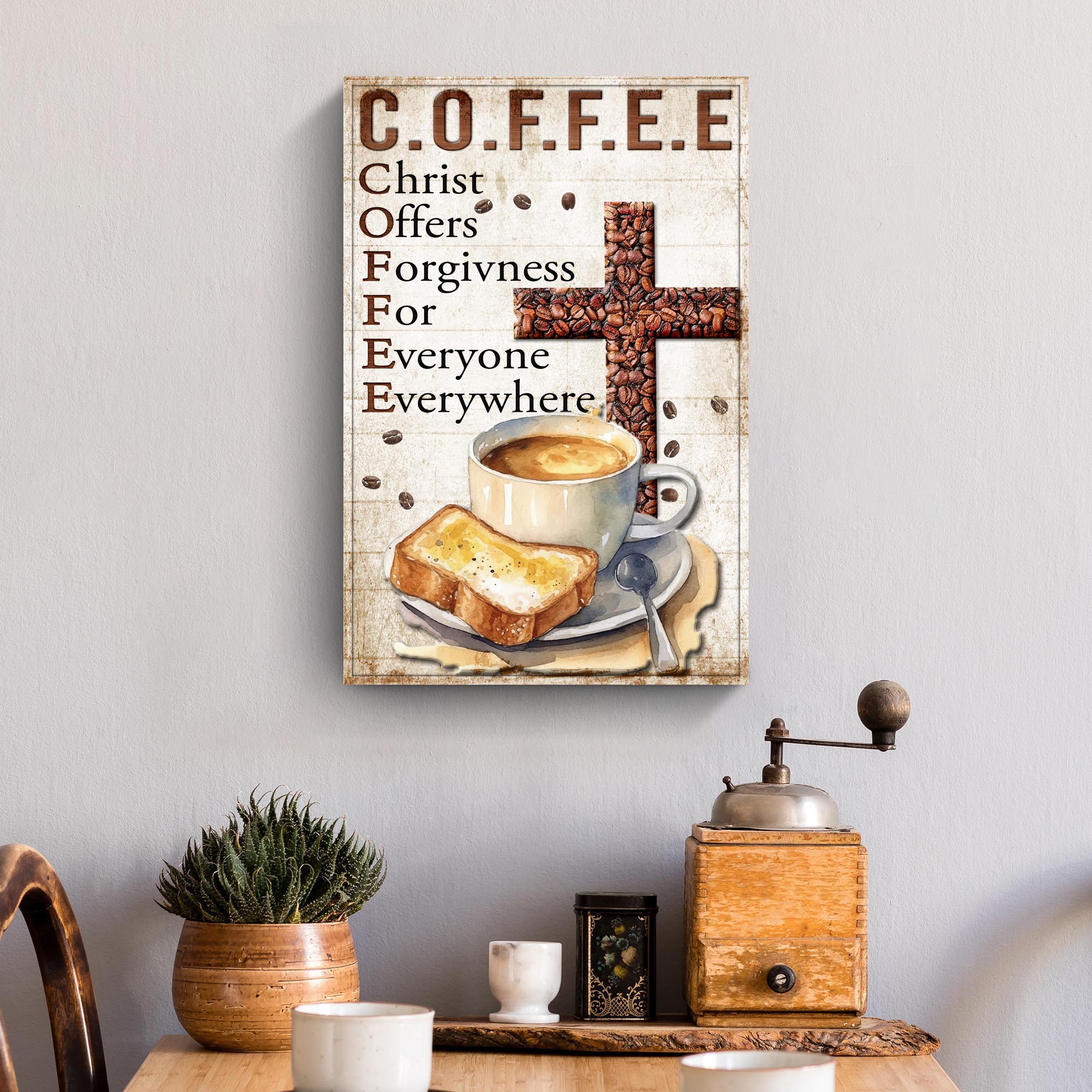 Christ And Coffee Faith Sign IV - Image 2
