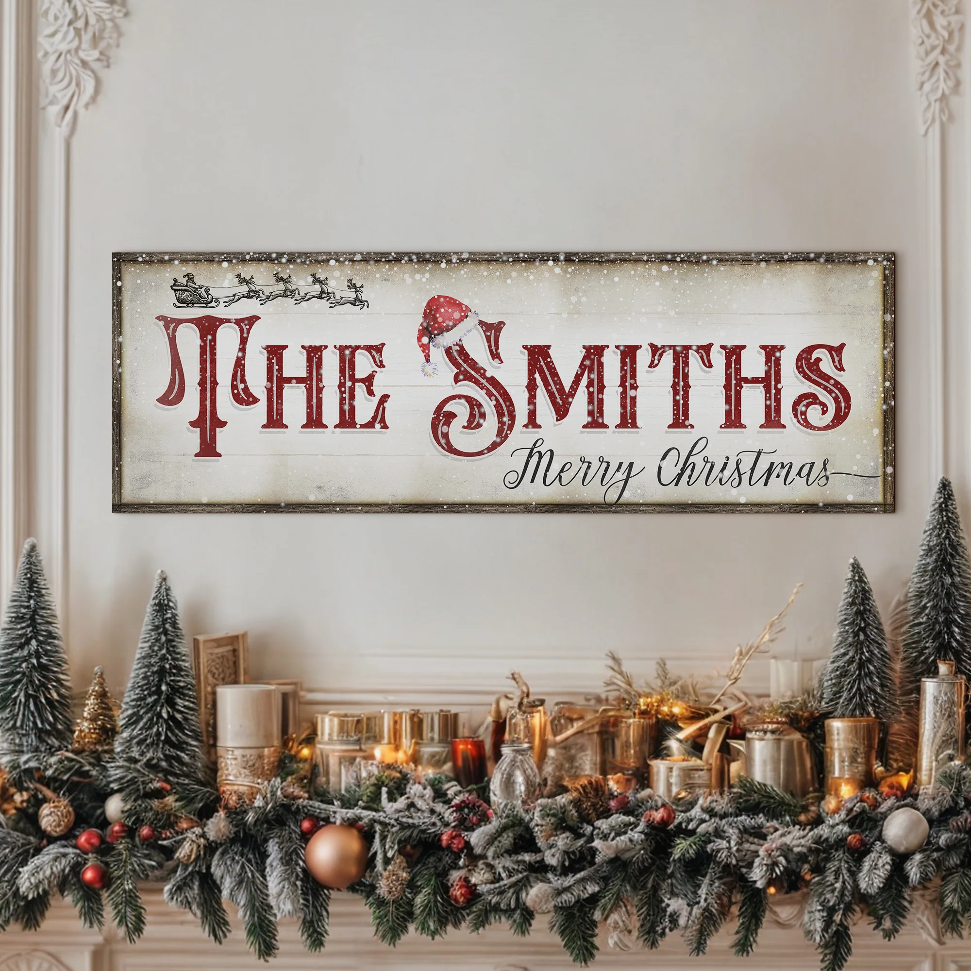 Christmas Family Name Sign IV - Image 2