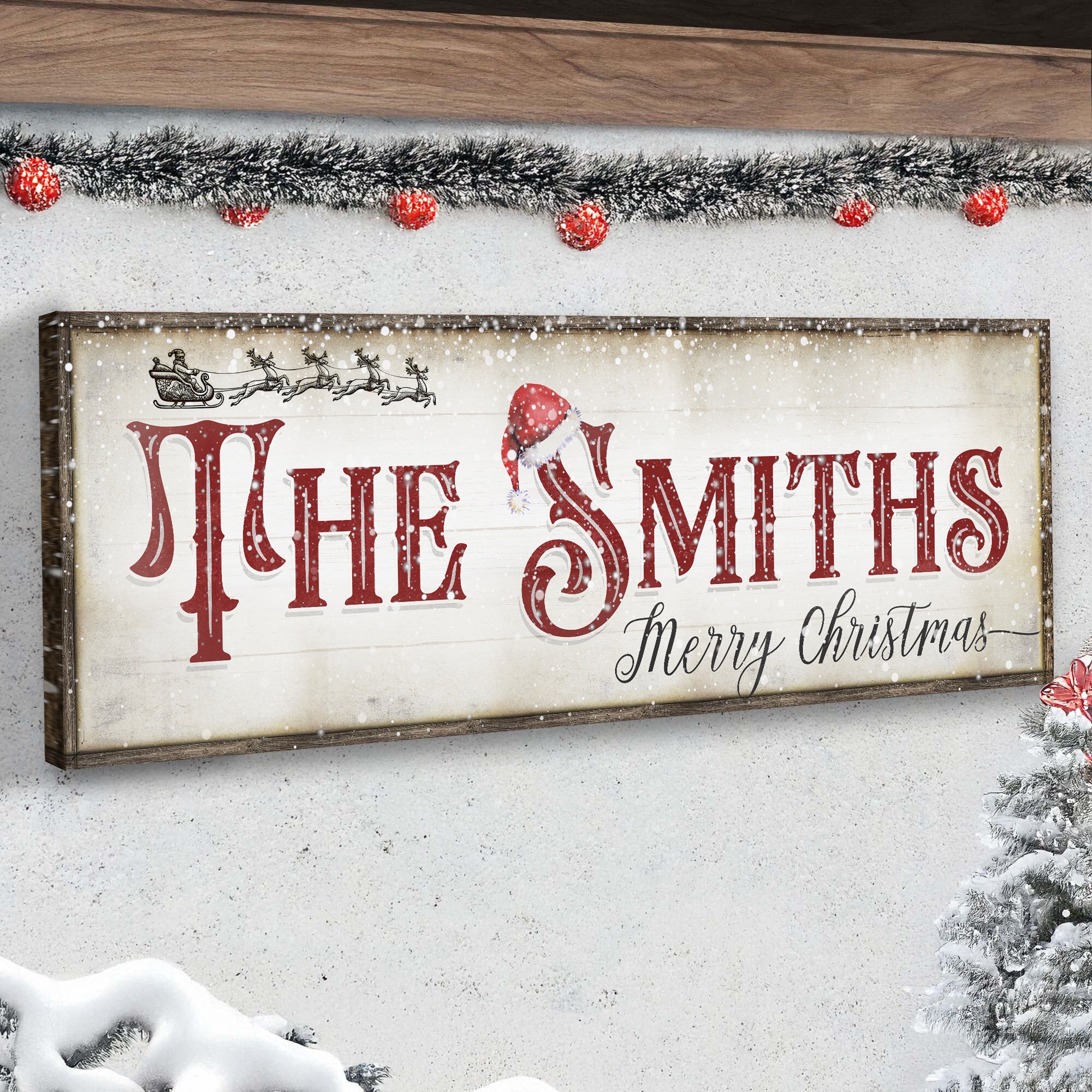 Christmas Family Name Sign IV - Image 3