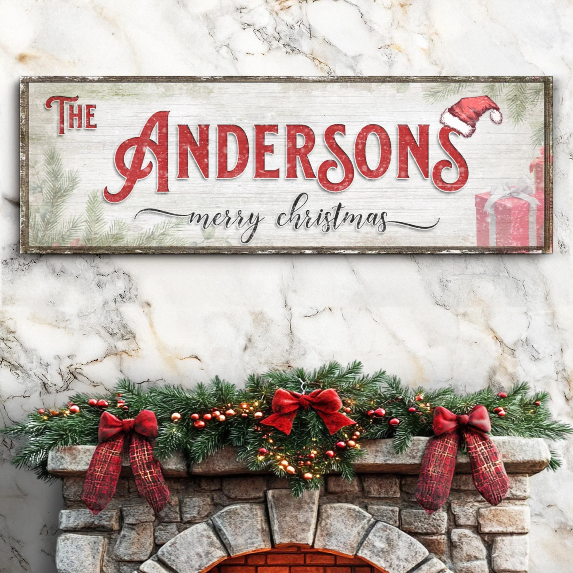 Christmas Family Name Sign V - Image 2
