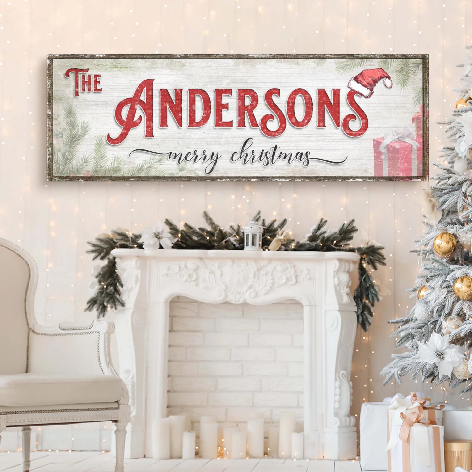 Christmas Family Name Sign V - Image 3