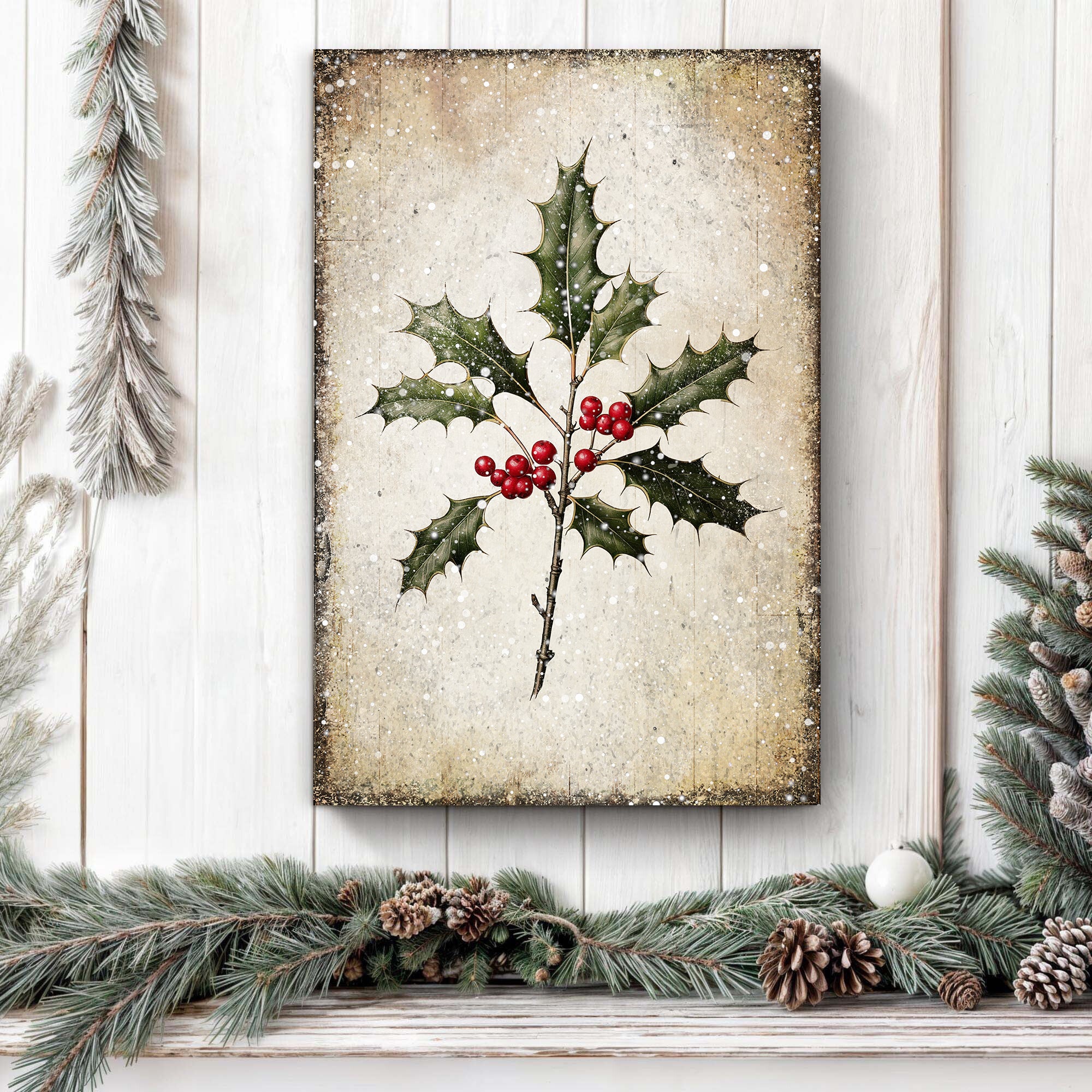 Christmas Holly Wall Art II - Image 2