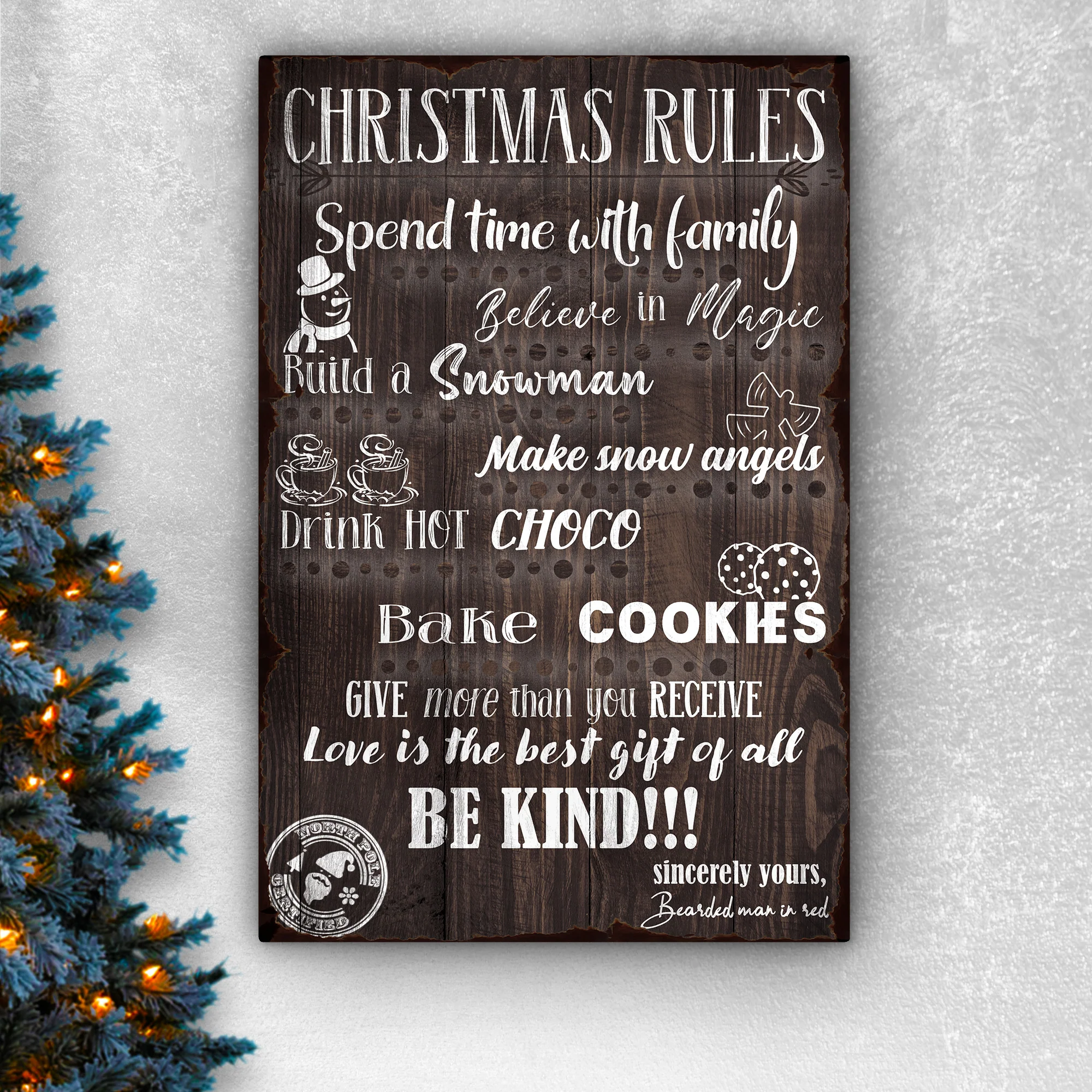 Christmas Rules Sign - Image 2