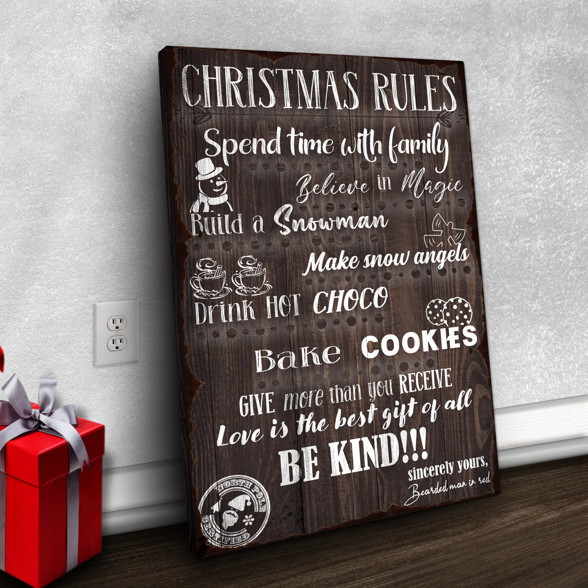Christmas Rules Sign - Image 3