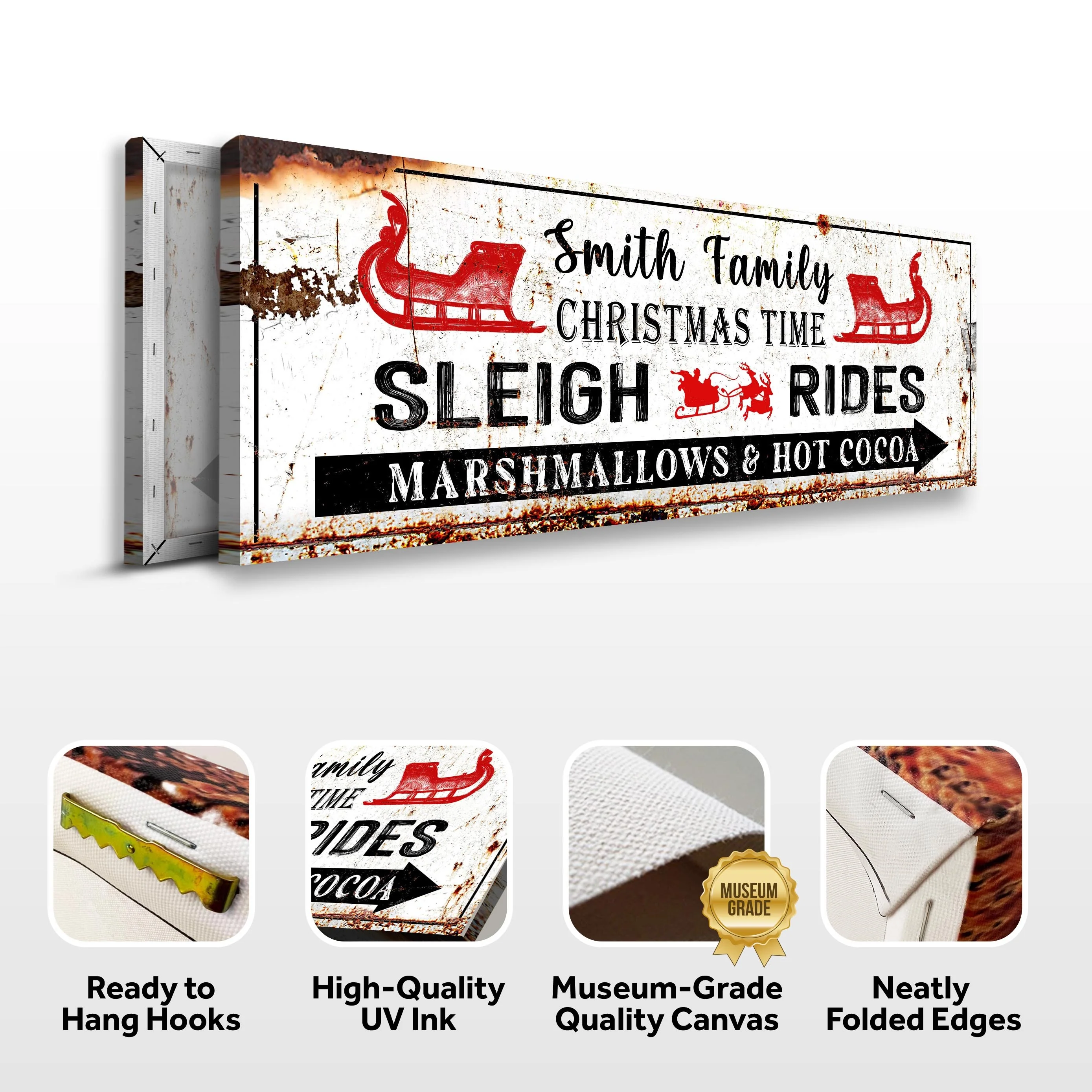 Christmas Sleigh Rides Sign - Image 3