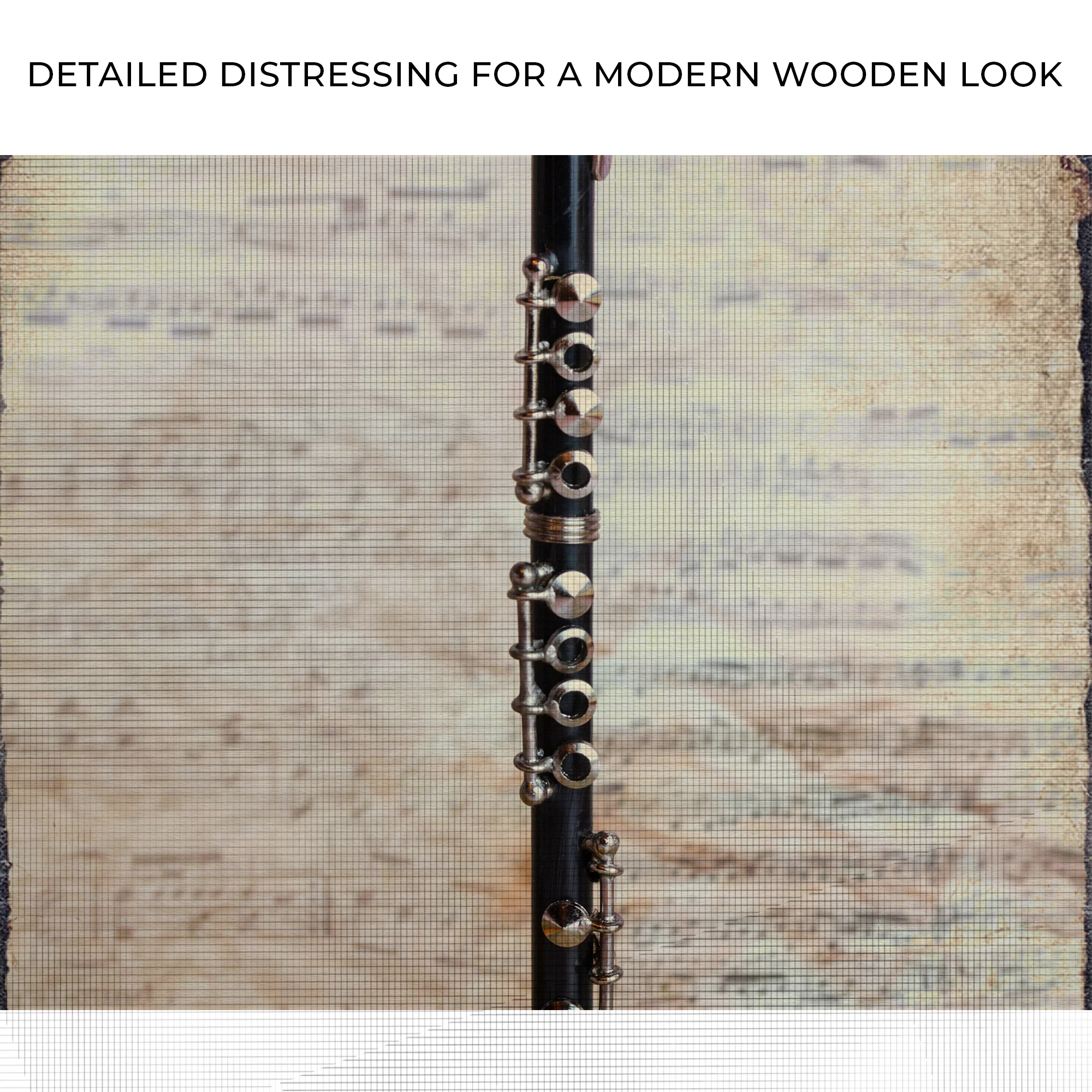 Clarinet Rustic Canvas Wall Art - Image 4