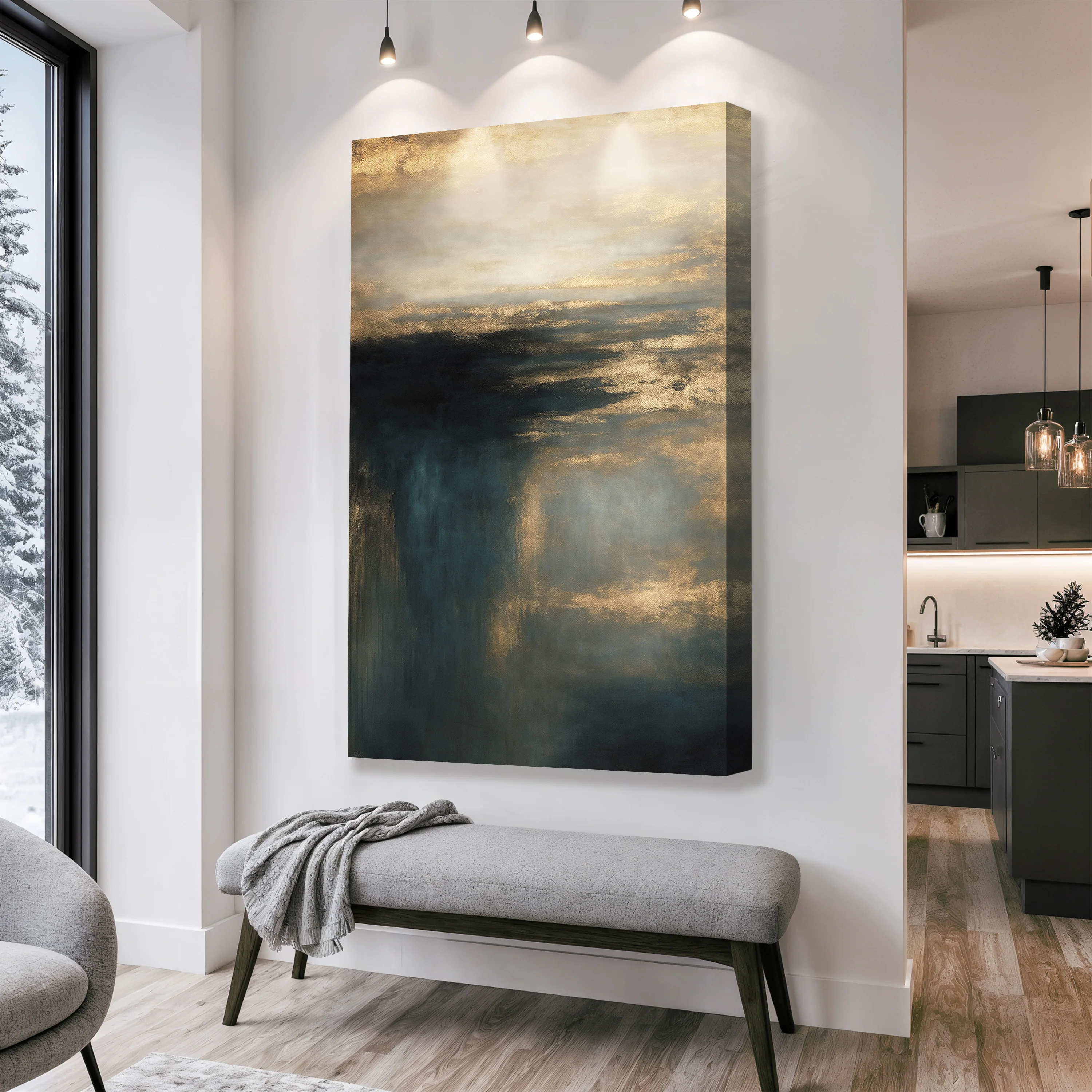 Cloudscape Glimmer Wall Art - Image 4