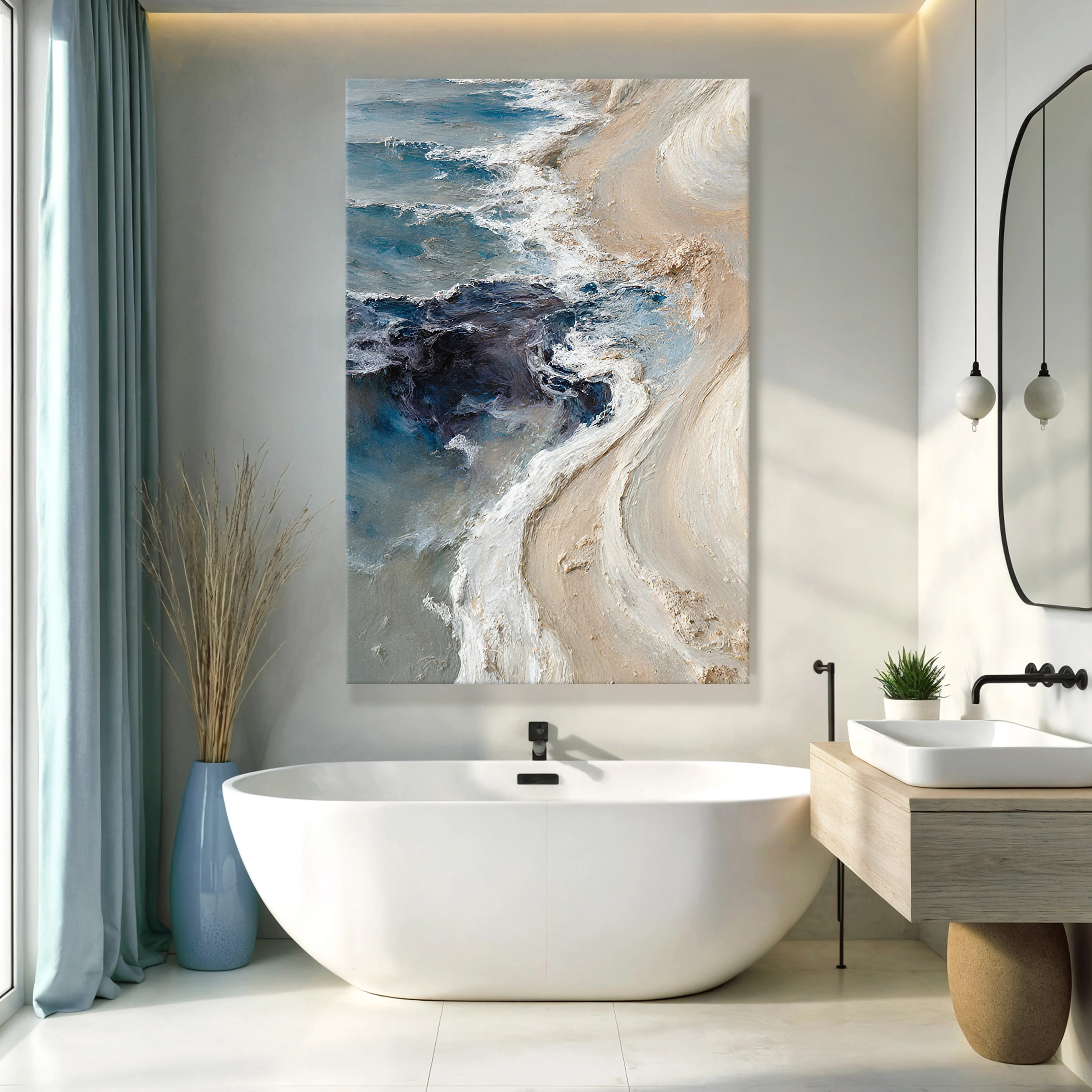 Coastal Drift Abstract Wall Art II - Image 3
