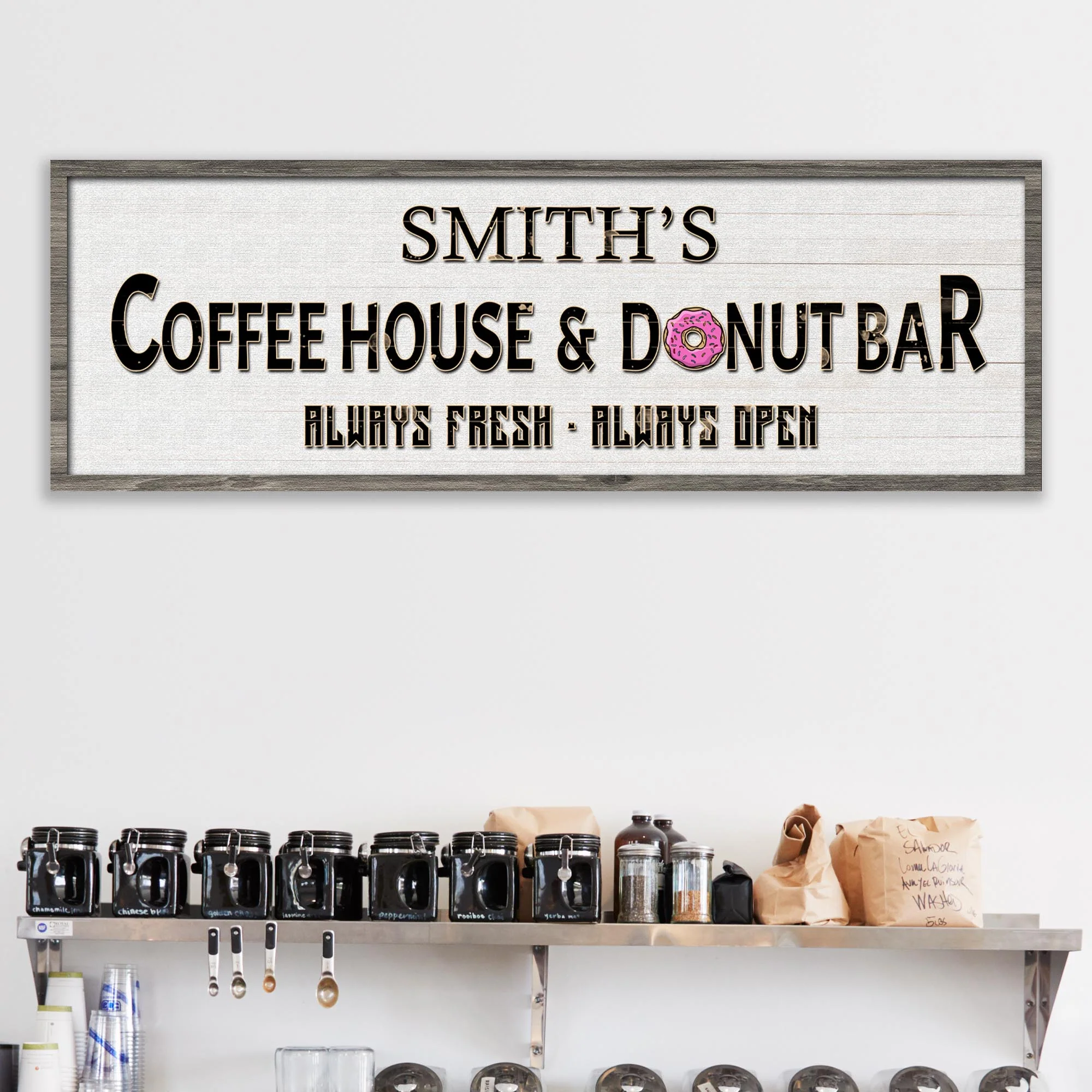 Coffee House And Donut Bar Sign II - Image 3