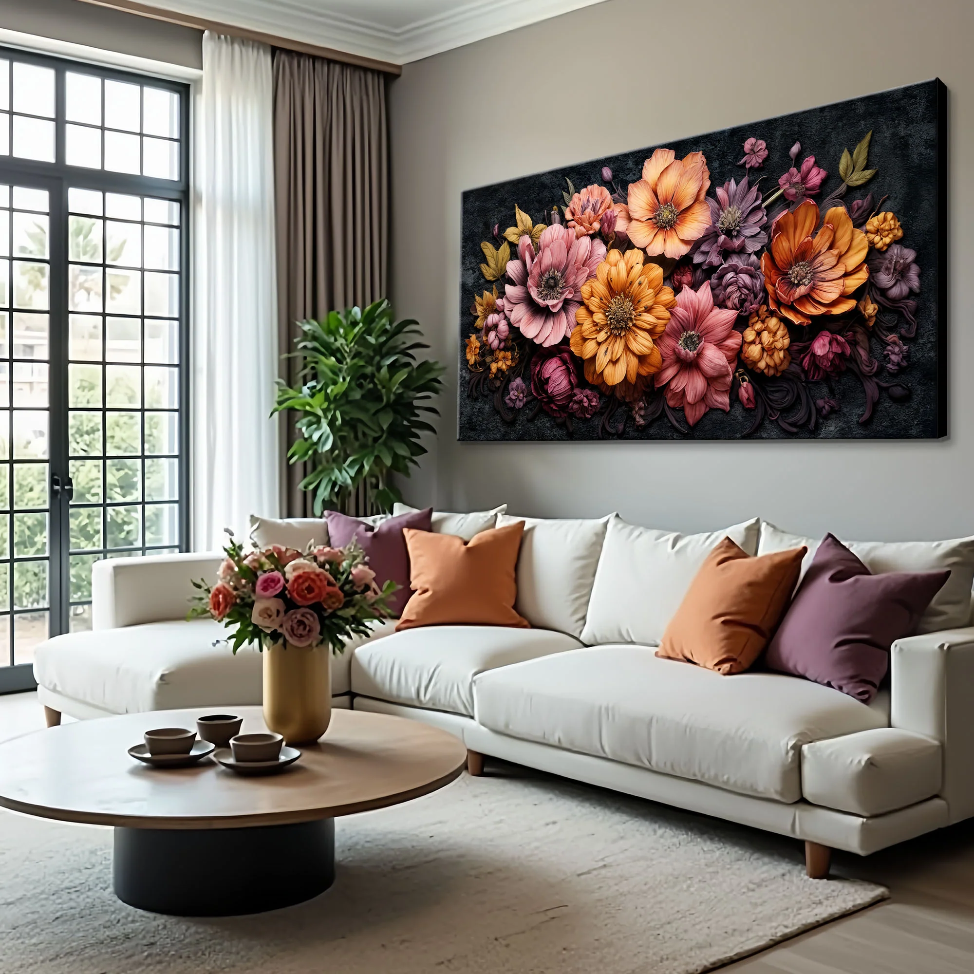 Colorful Floral Realistic Wall Art - Image 2