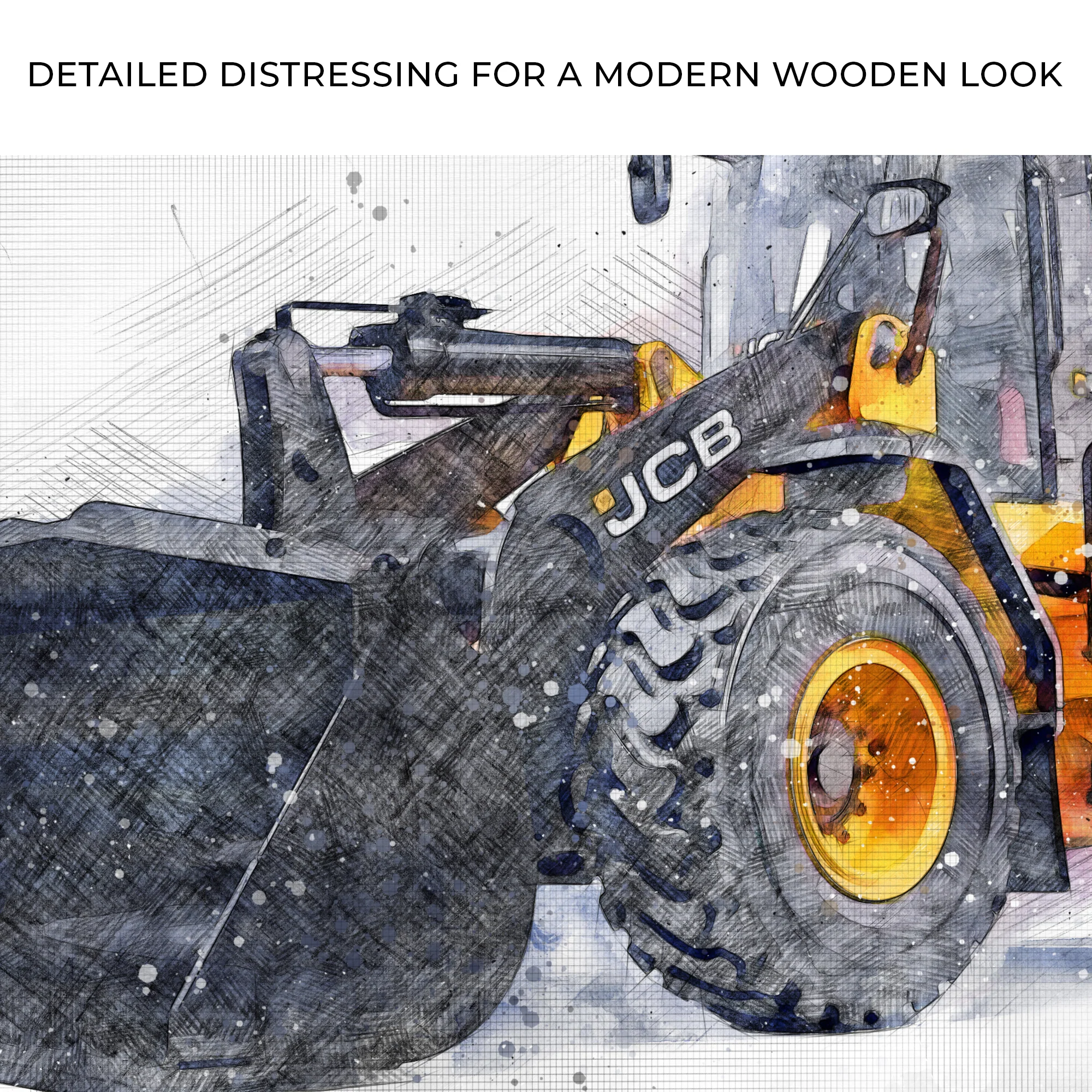 Construction Truck Wheel Loader Canvas Wall Art - Image 4