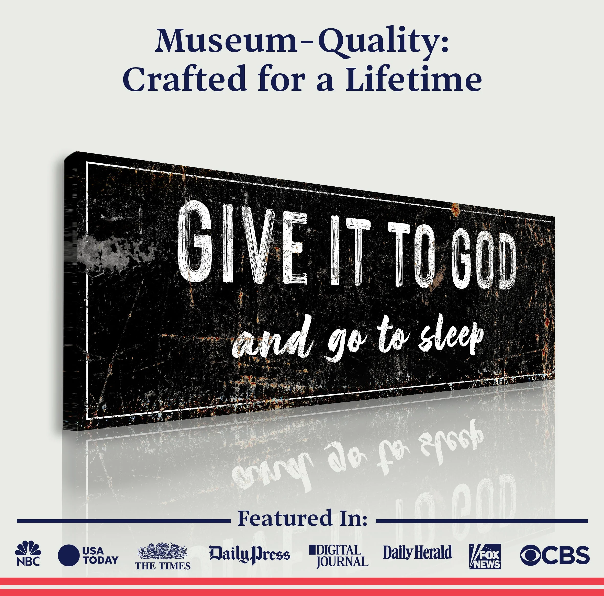 Give It to God and Go to Sleep – Christian Wall Art for Peaceful Nights - Image 3