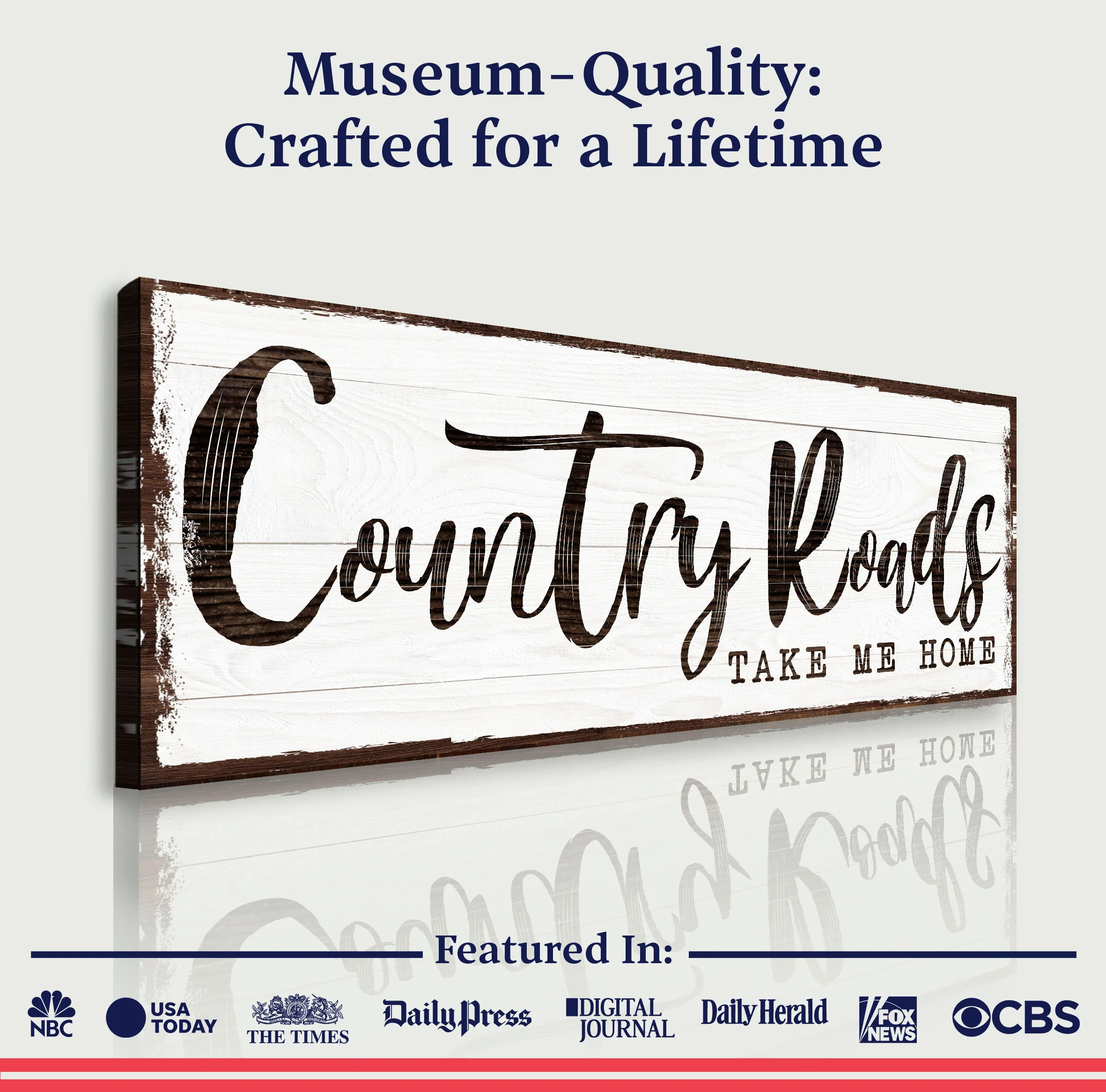 Country Roads Take Me Home Sign III - Image 4