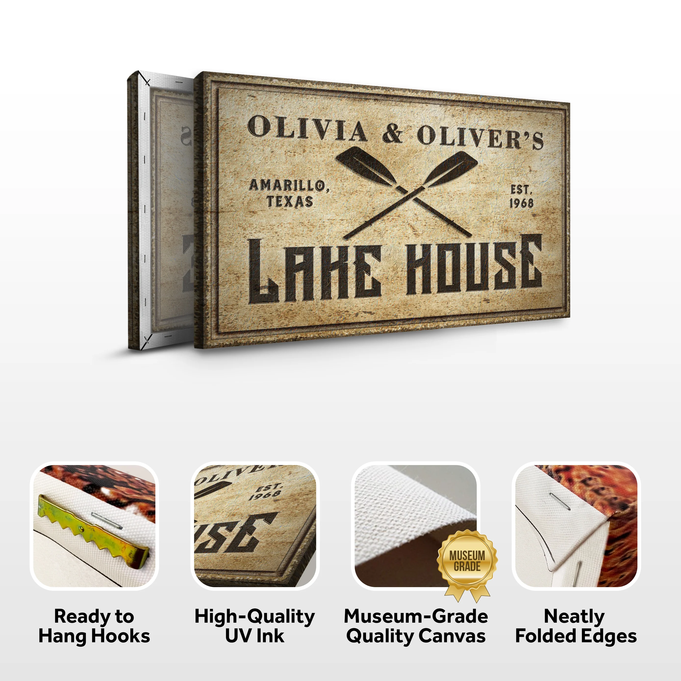 Couple Lake House Paddle Sign - Image 4