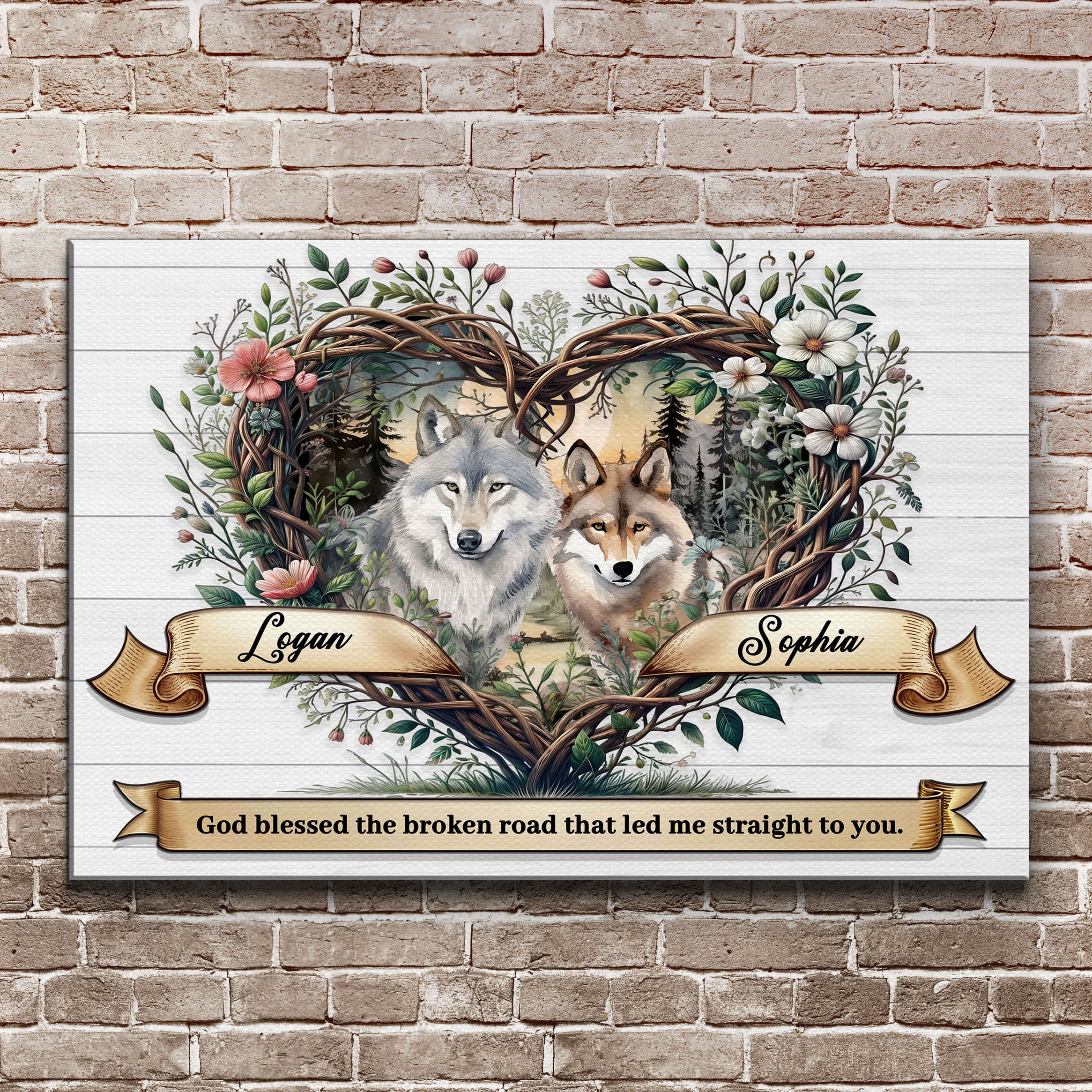 Couple Wolves Sign - Image 2