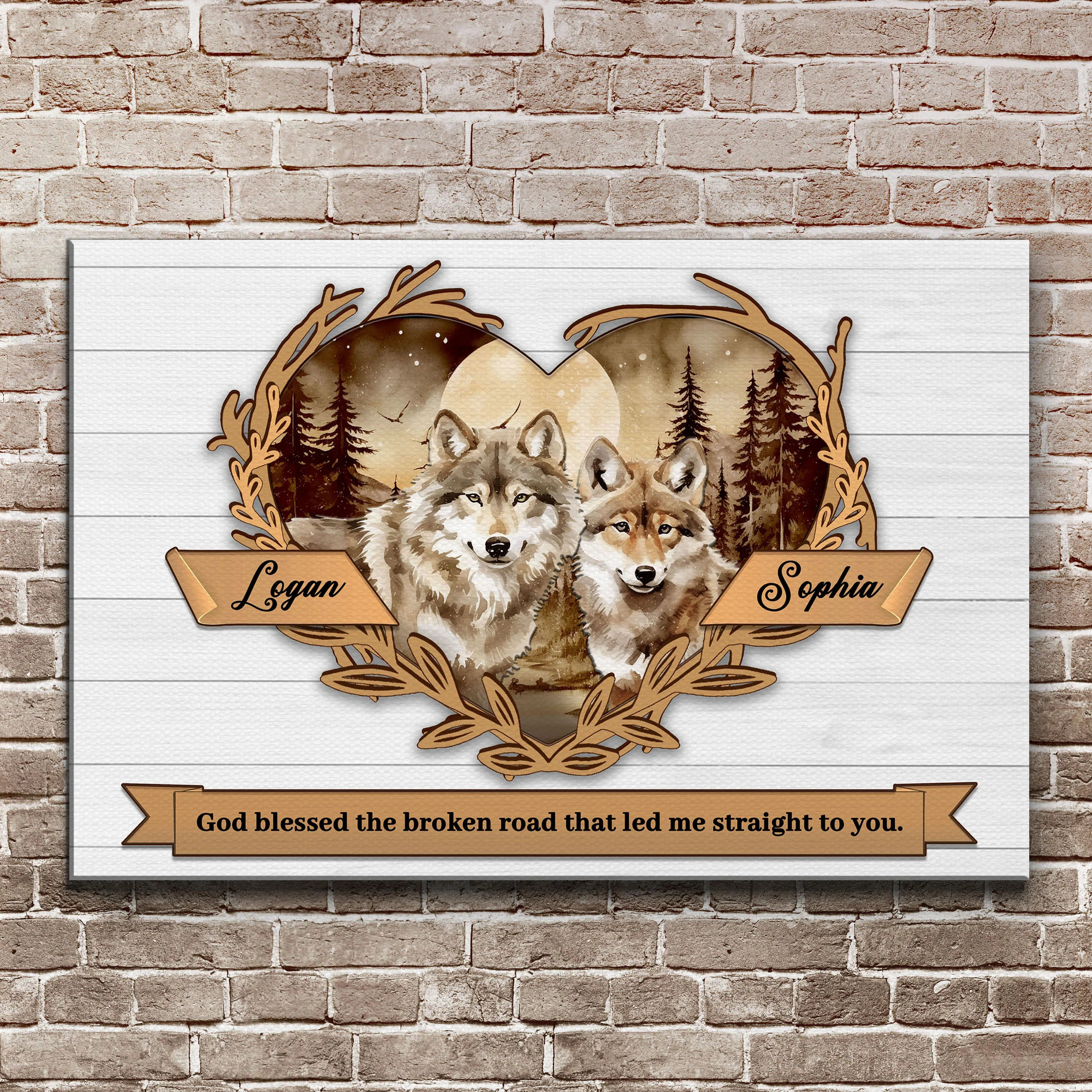 Couple Wolves Sign V - Image 2