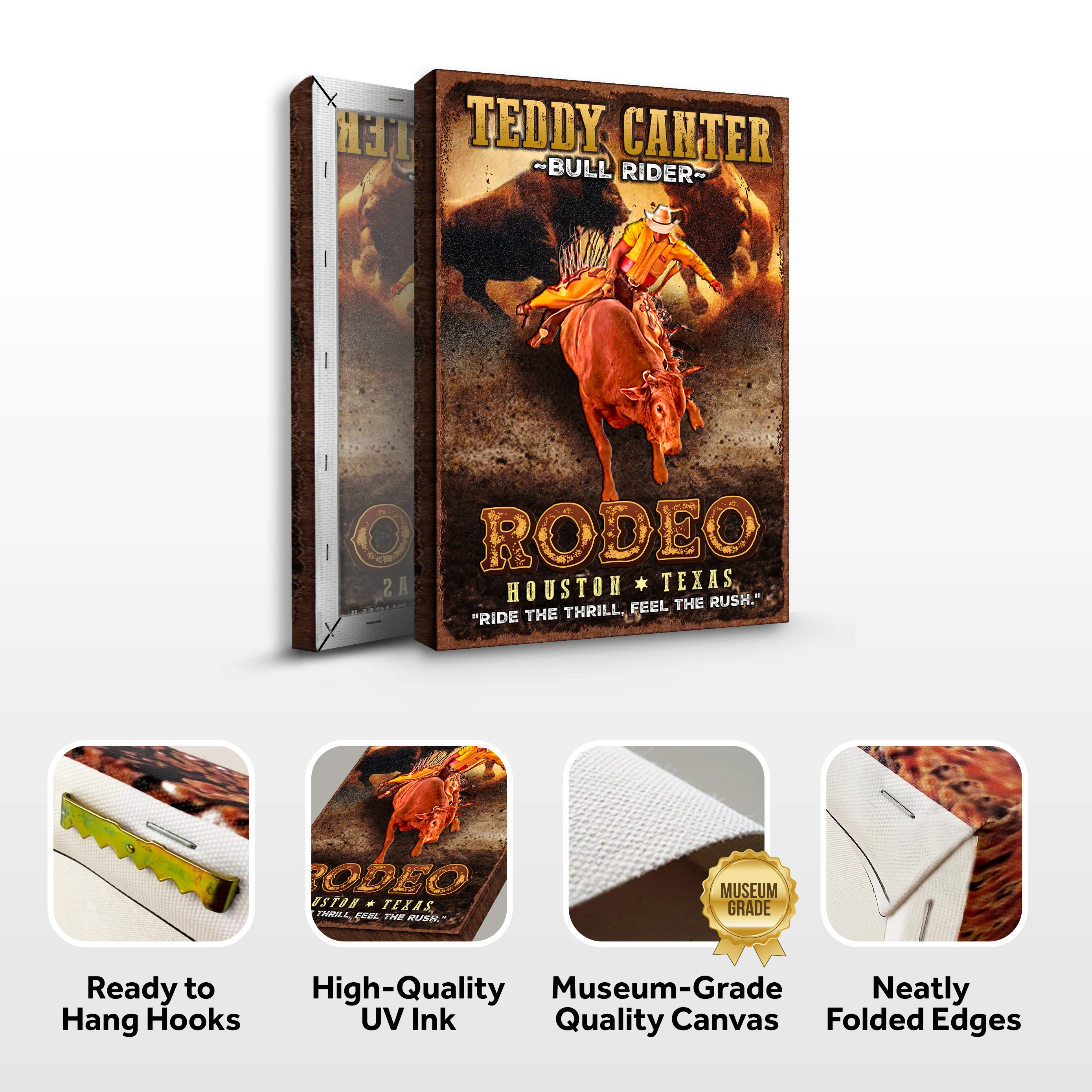 Cowboy Rodeo Bull Rider Sign - Image 4