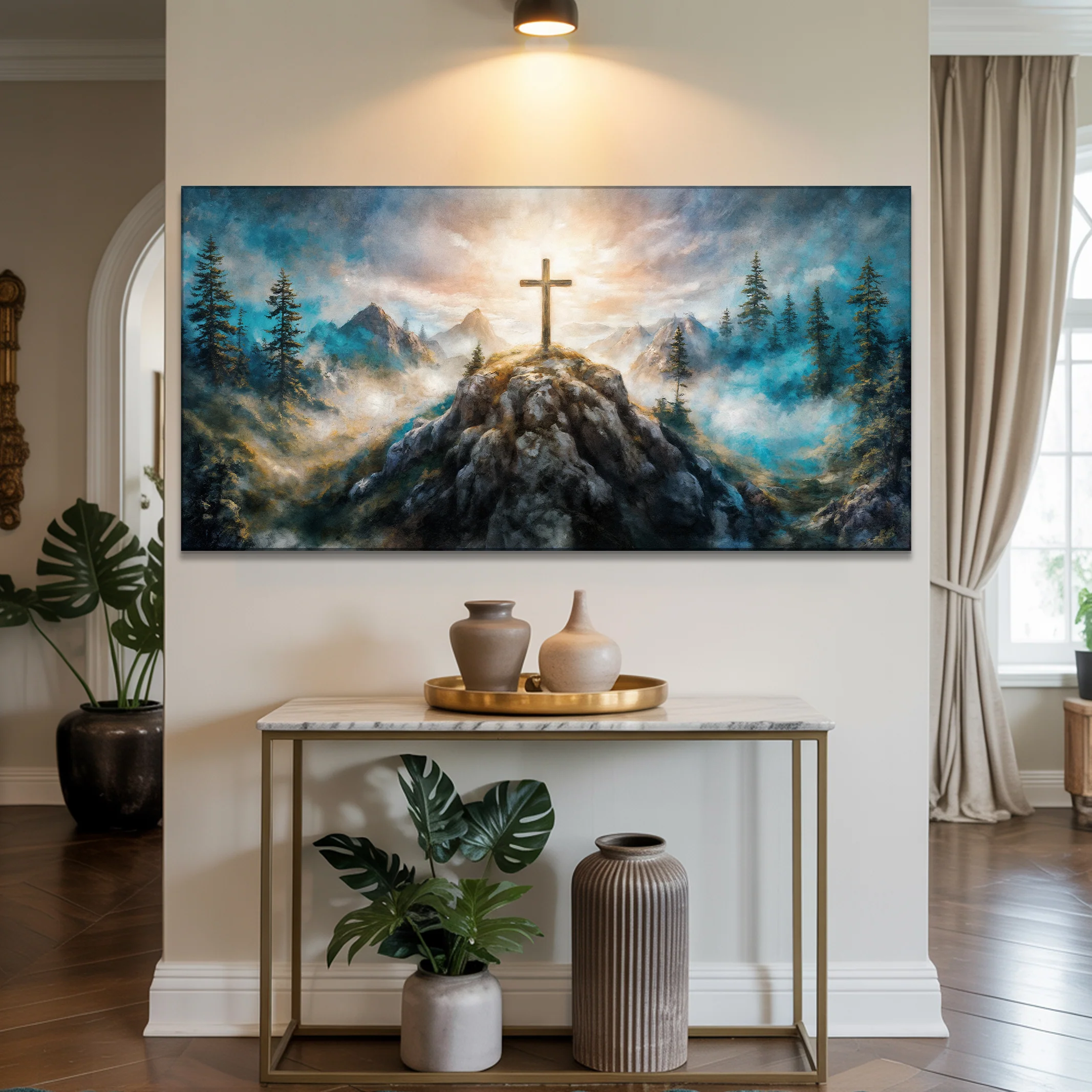 Cross On A Hill Faith Wall Art III - Image 5