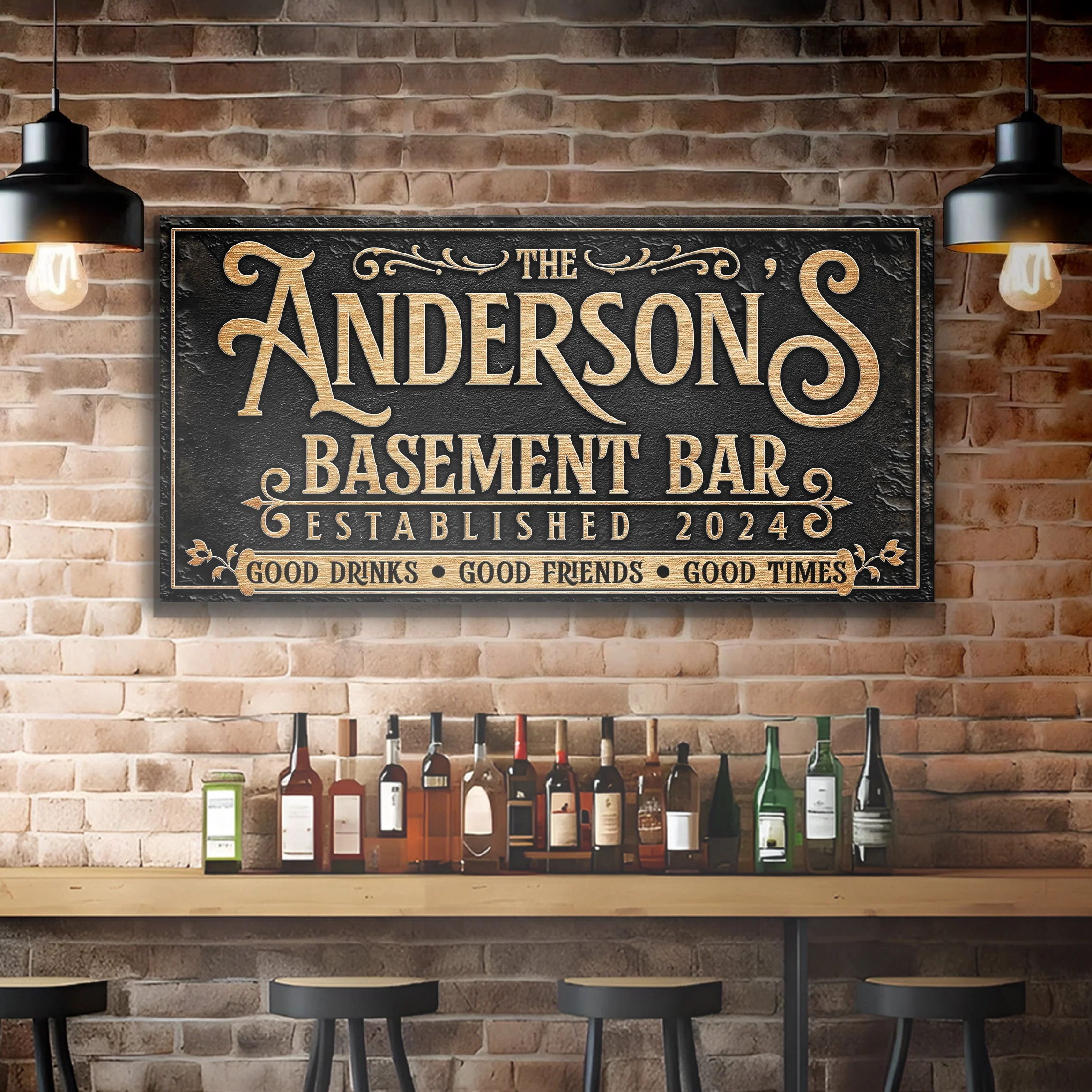 Custom Basement Bar Sign III - Image 2