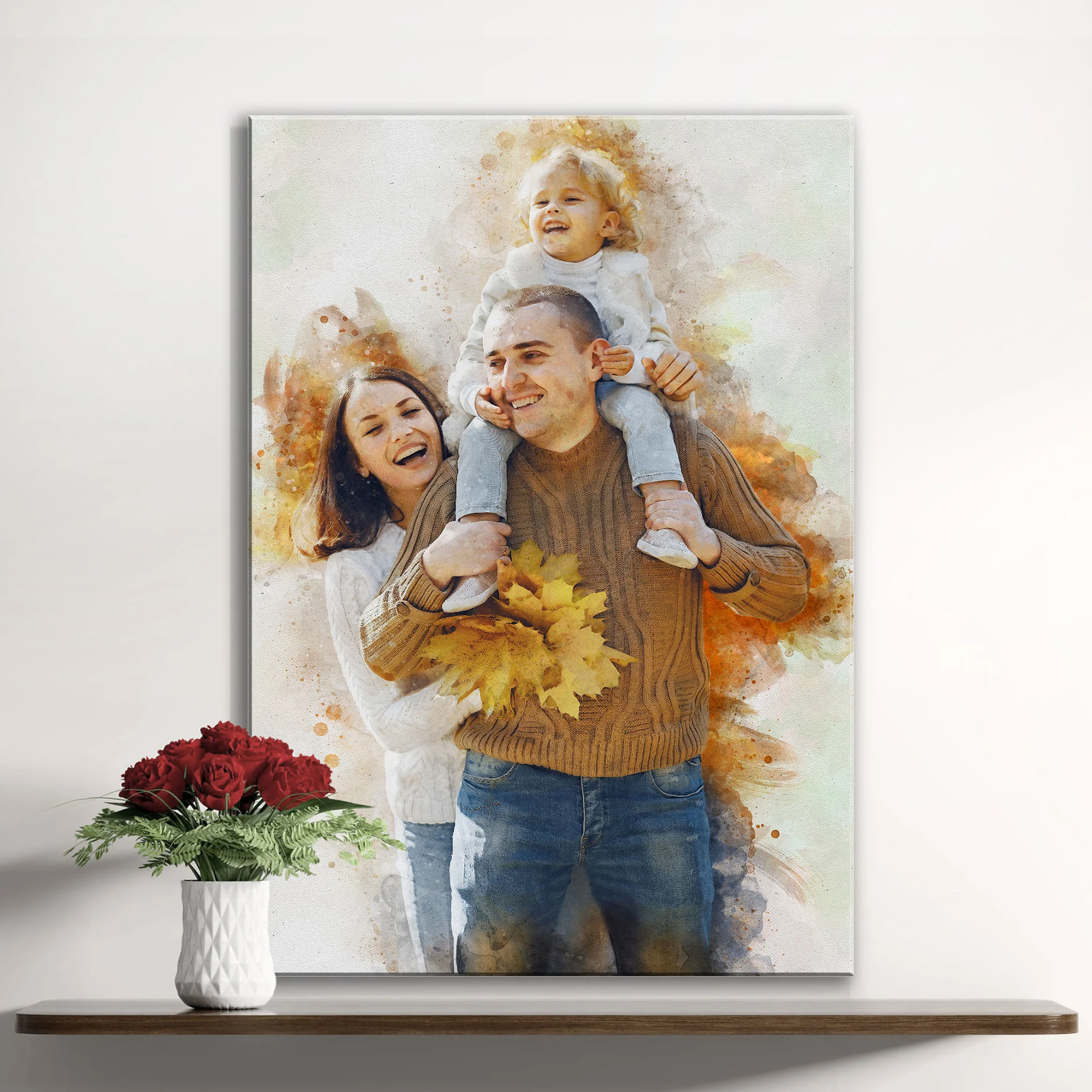 Custom Family Watercolor Portrait - Image 2