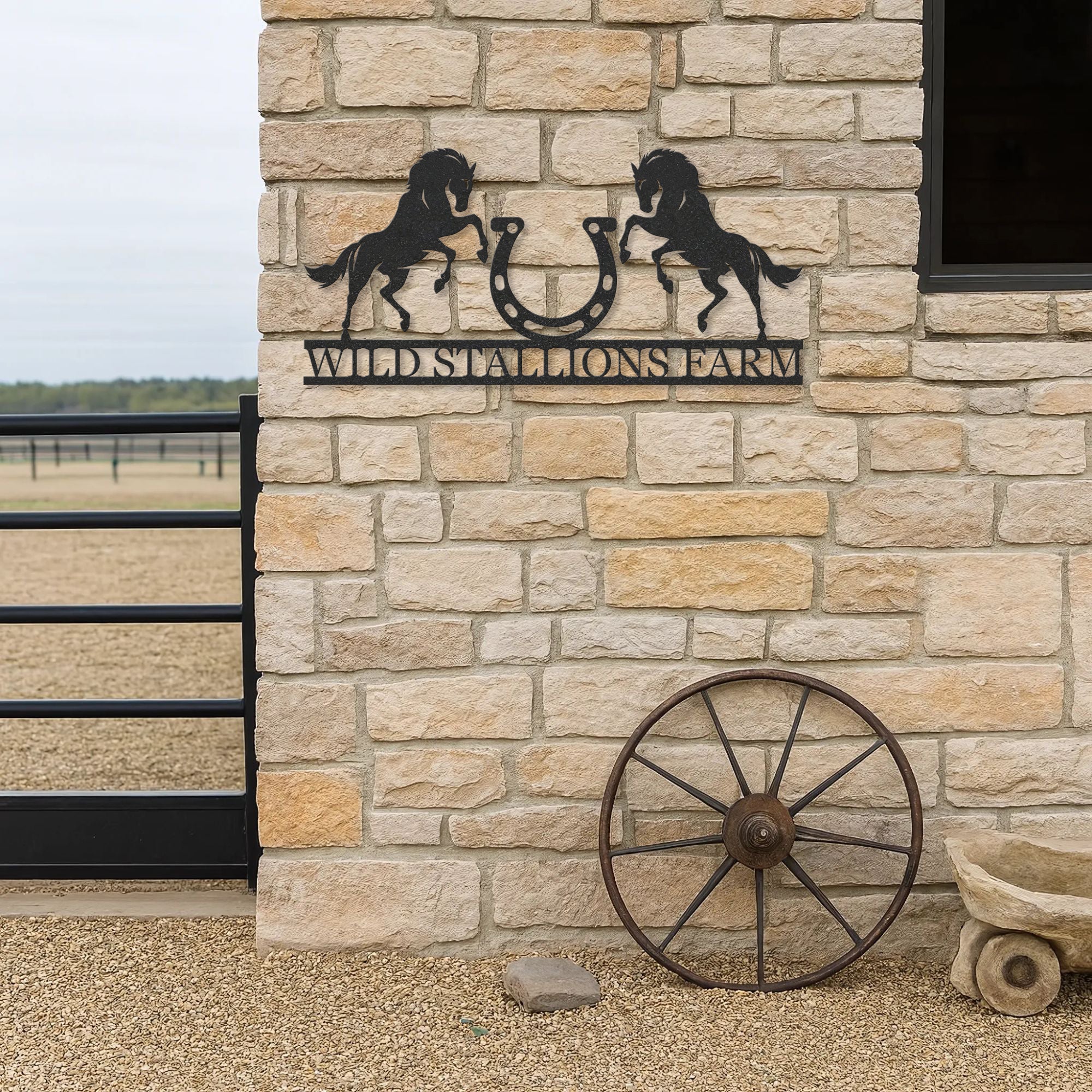 Custom Horse Ranch Steel Wall Decor - Image 3