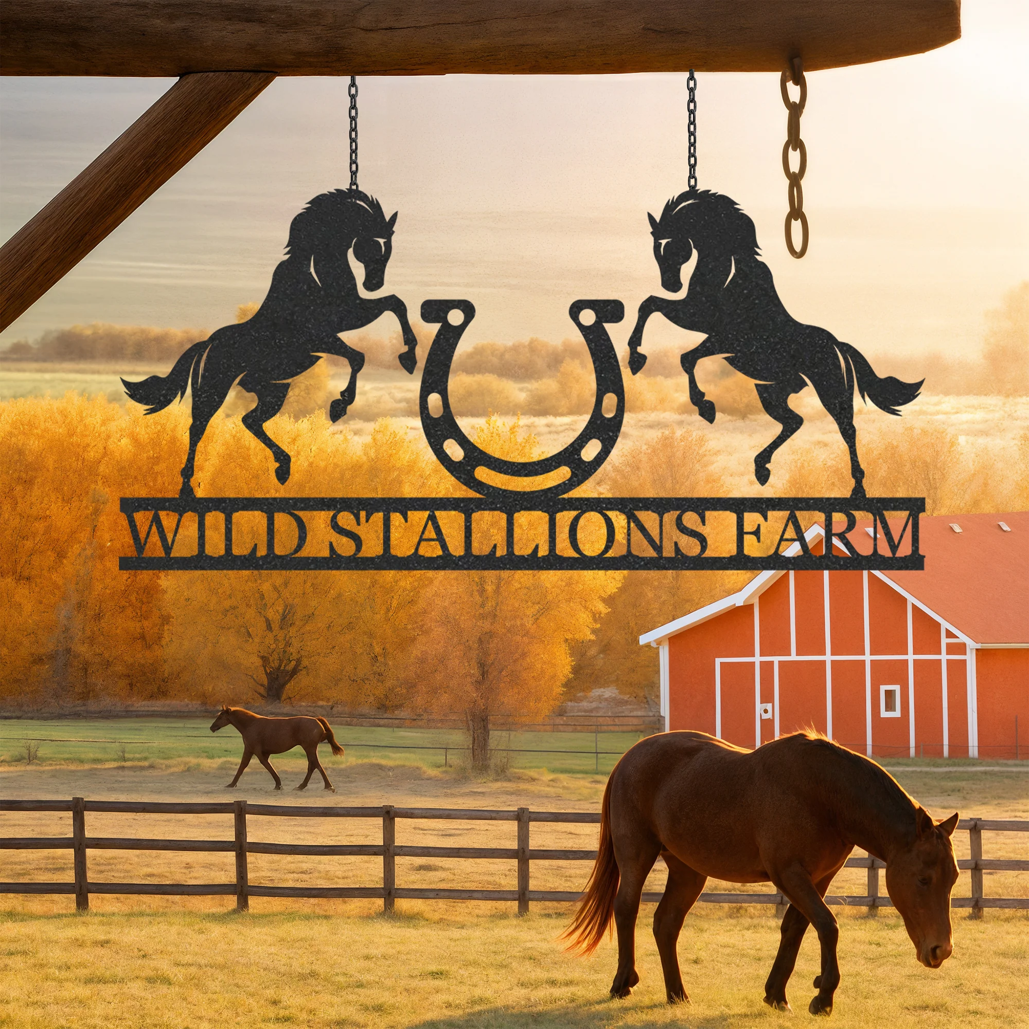Custom Horse Ranch Steel Wall Decor - Image 4