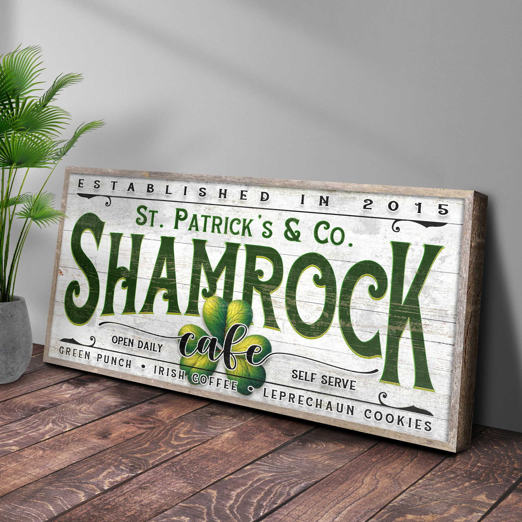 Custom Shamrock Cafe Sign - Image 3