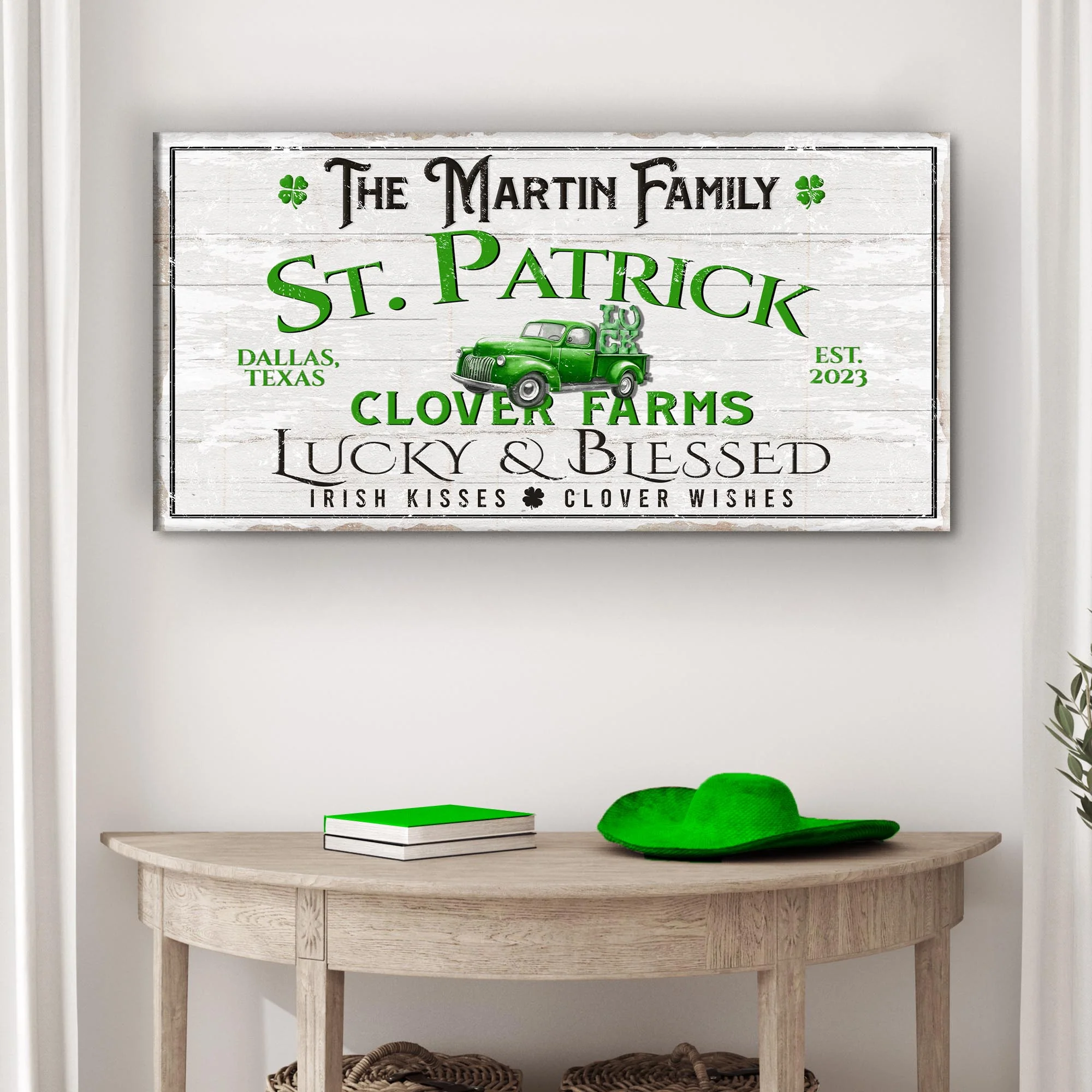 Custom St. Patrick Farmhouse Family Sign - Image 3