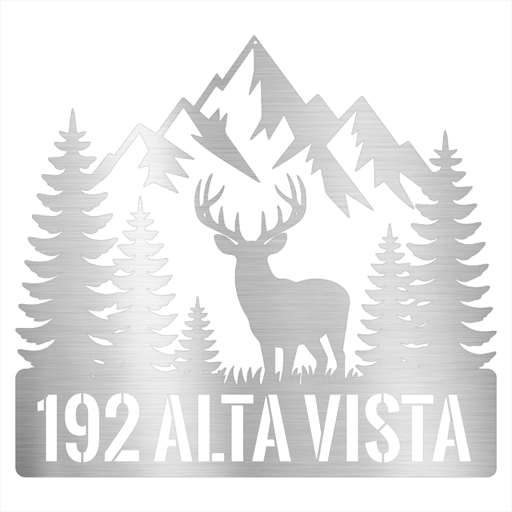 Personalized Rustic Address Steel Wall Decor