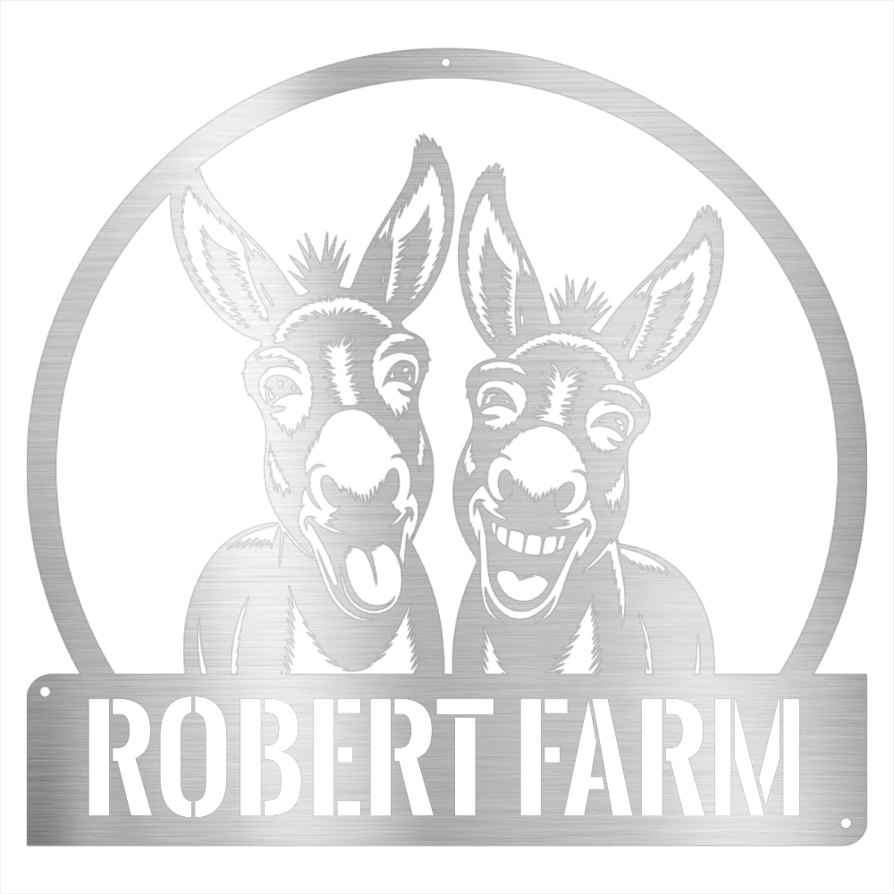 Personalized Donkey Steel Wall Decor